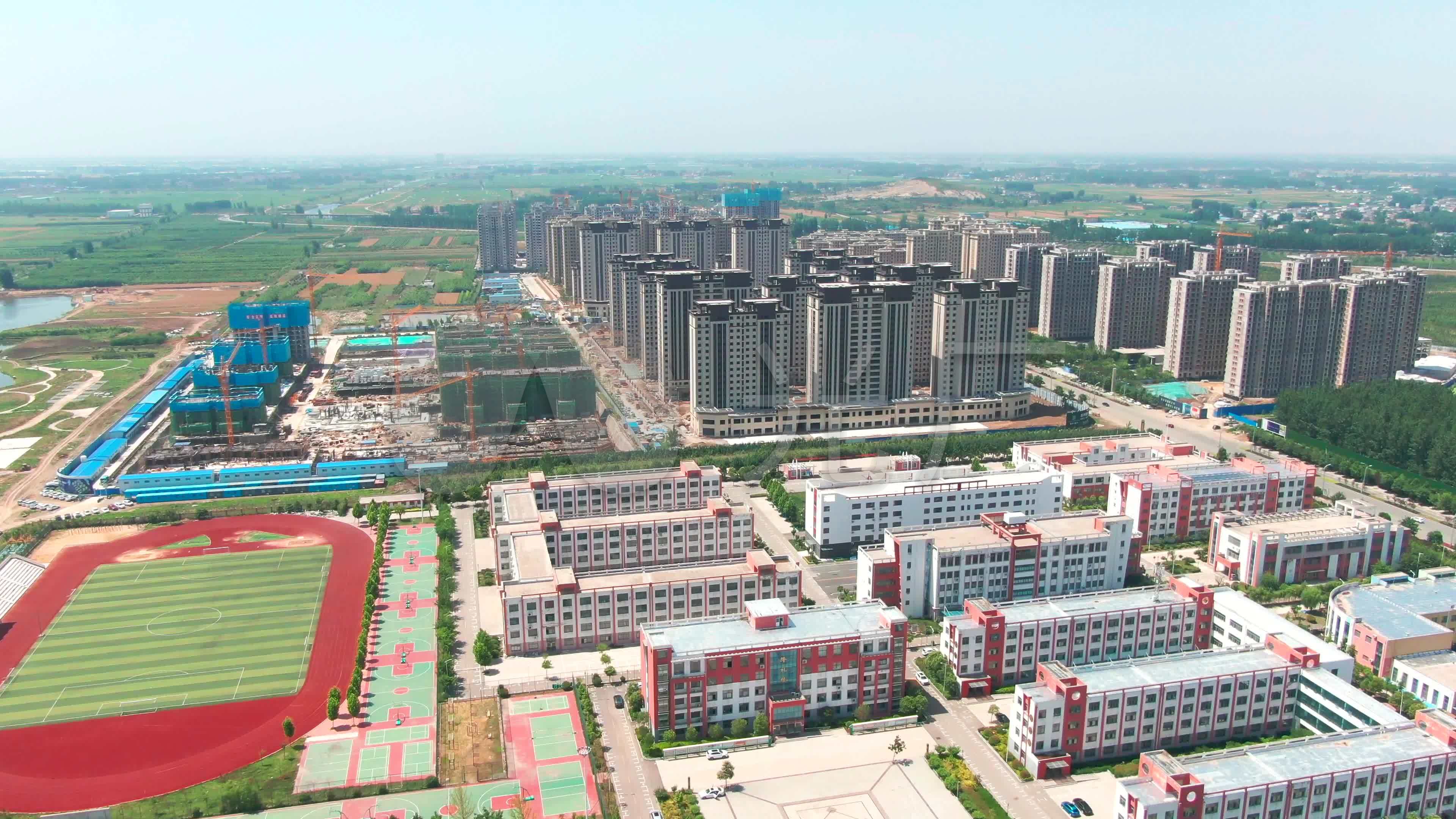4k临沂兰陵县东城新区-航拍兰陵房产_3840x2160_高清