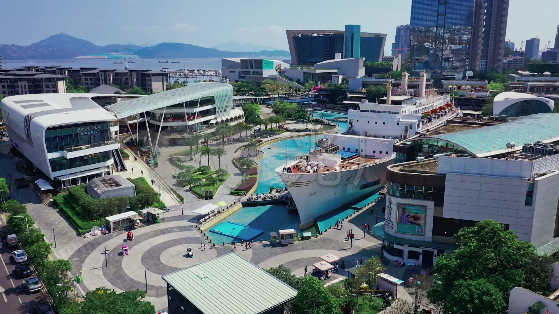4k深圳海上世界城市地标航拍视频_1920x1080_高清视频素材下载(编号