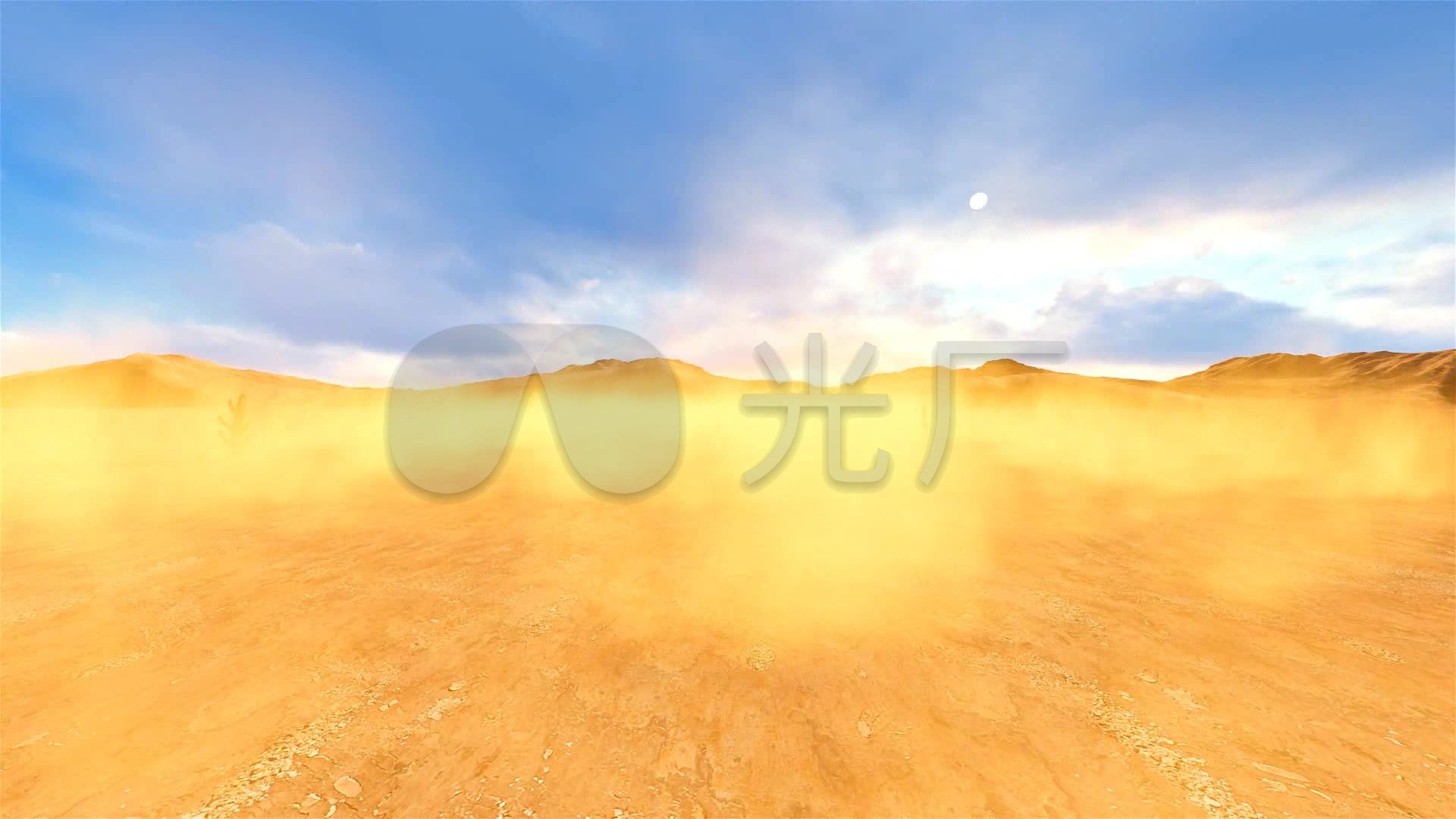 沙漠荒漠荒原戈壁滩风沙循环01