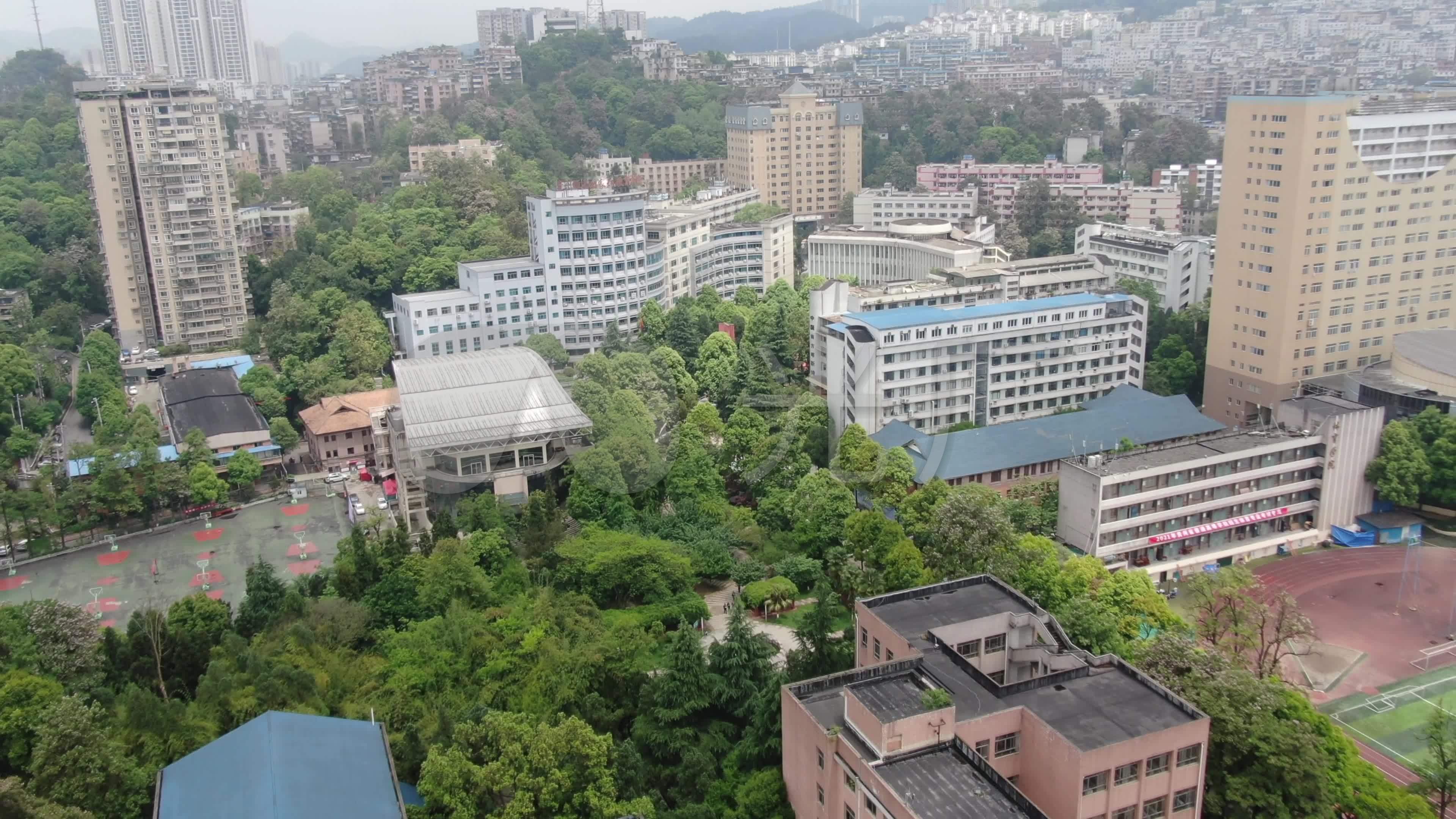 航拍贵州师范大学老校区