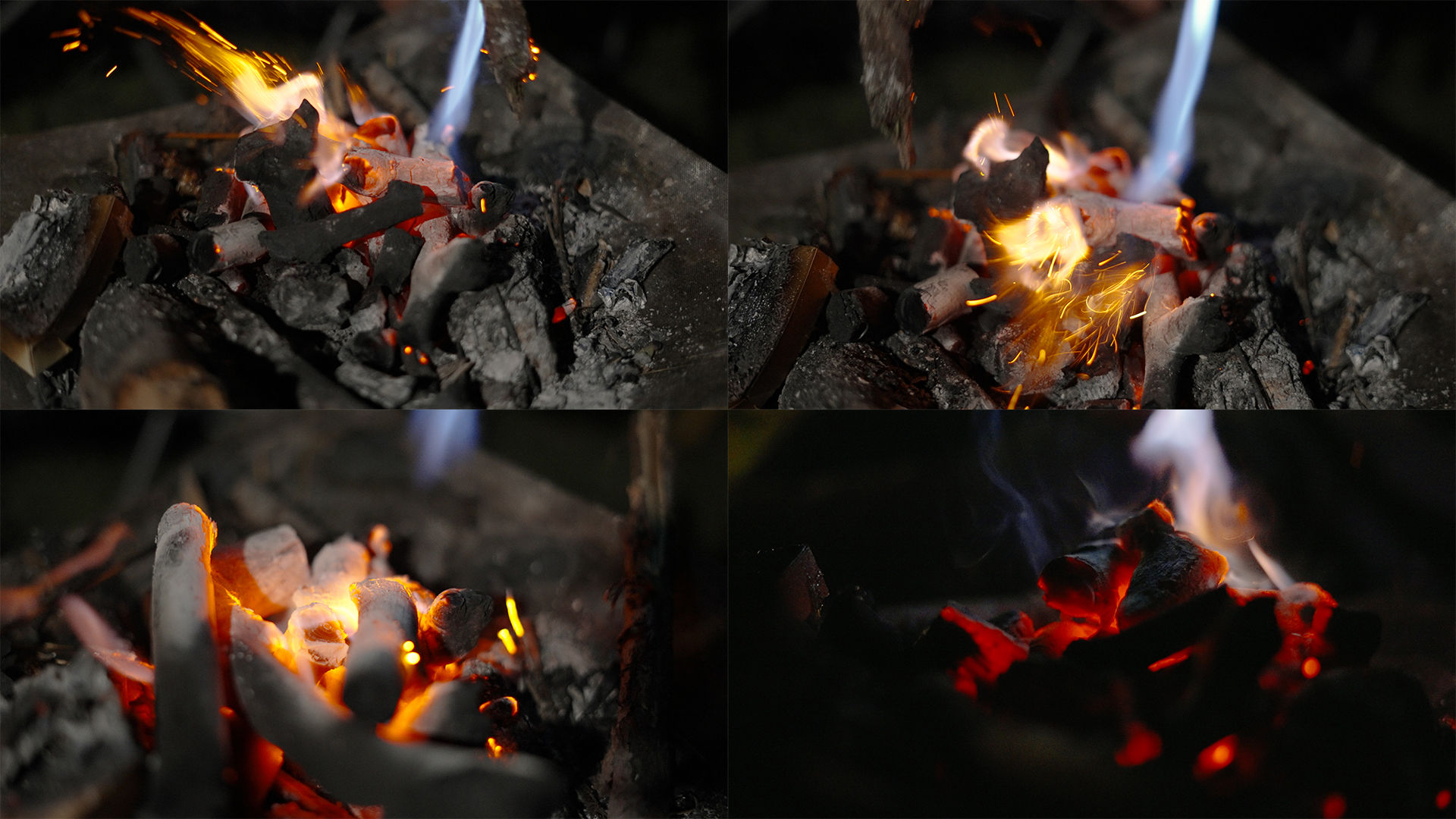 【4k】炭火燃烧-升格_3840x2160_高清视频素材下载(:)