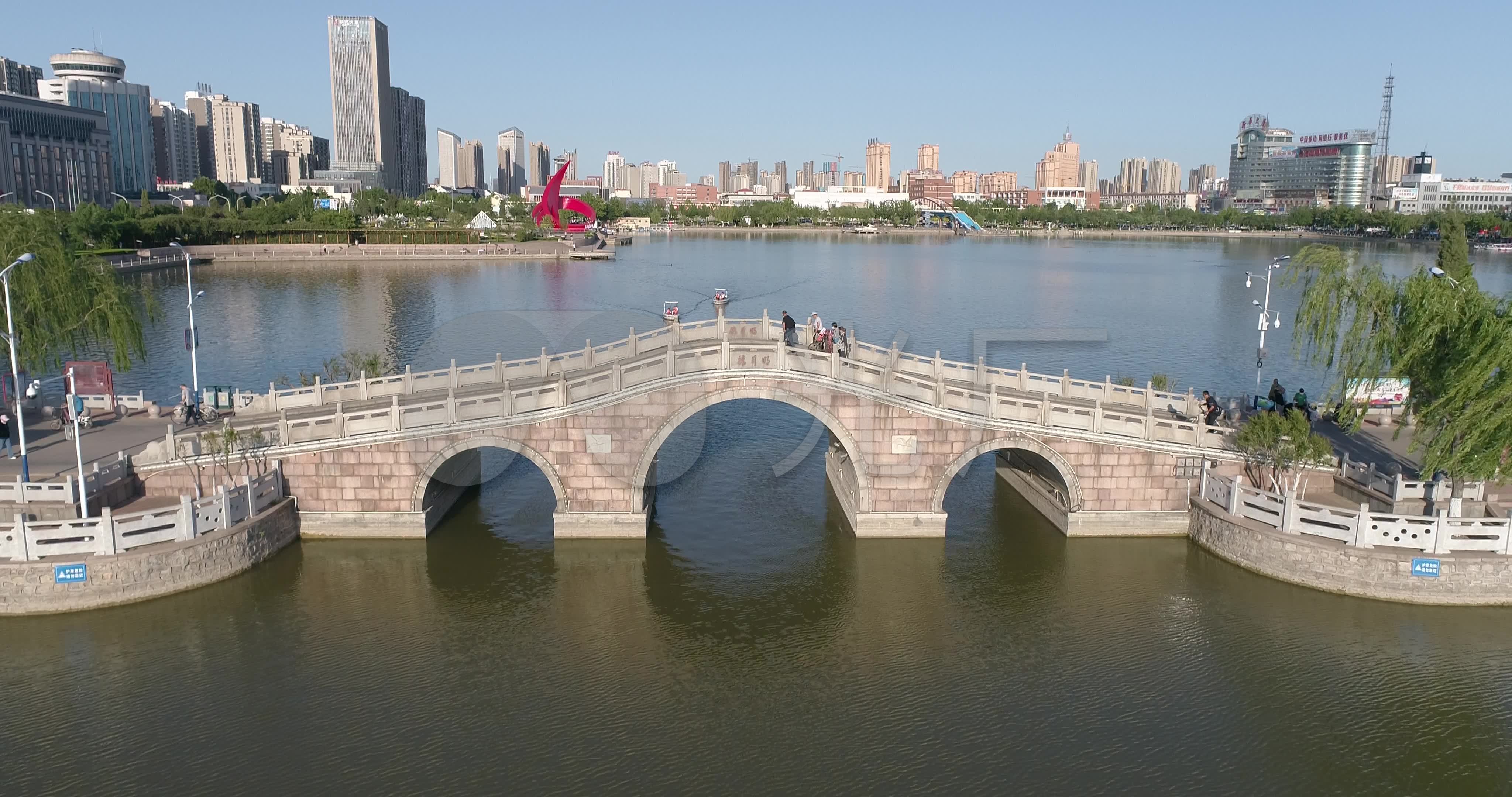 德州新湖拱桥航拍_4096x2160_高清视频素材下载(编号:6178784)_实拍
