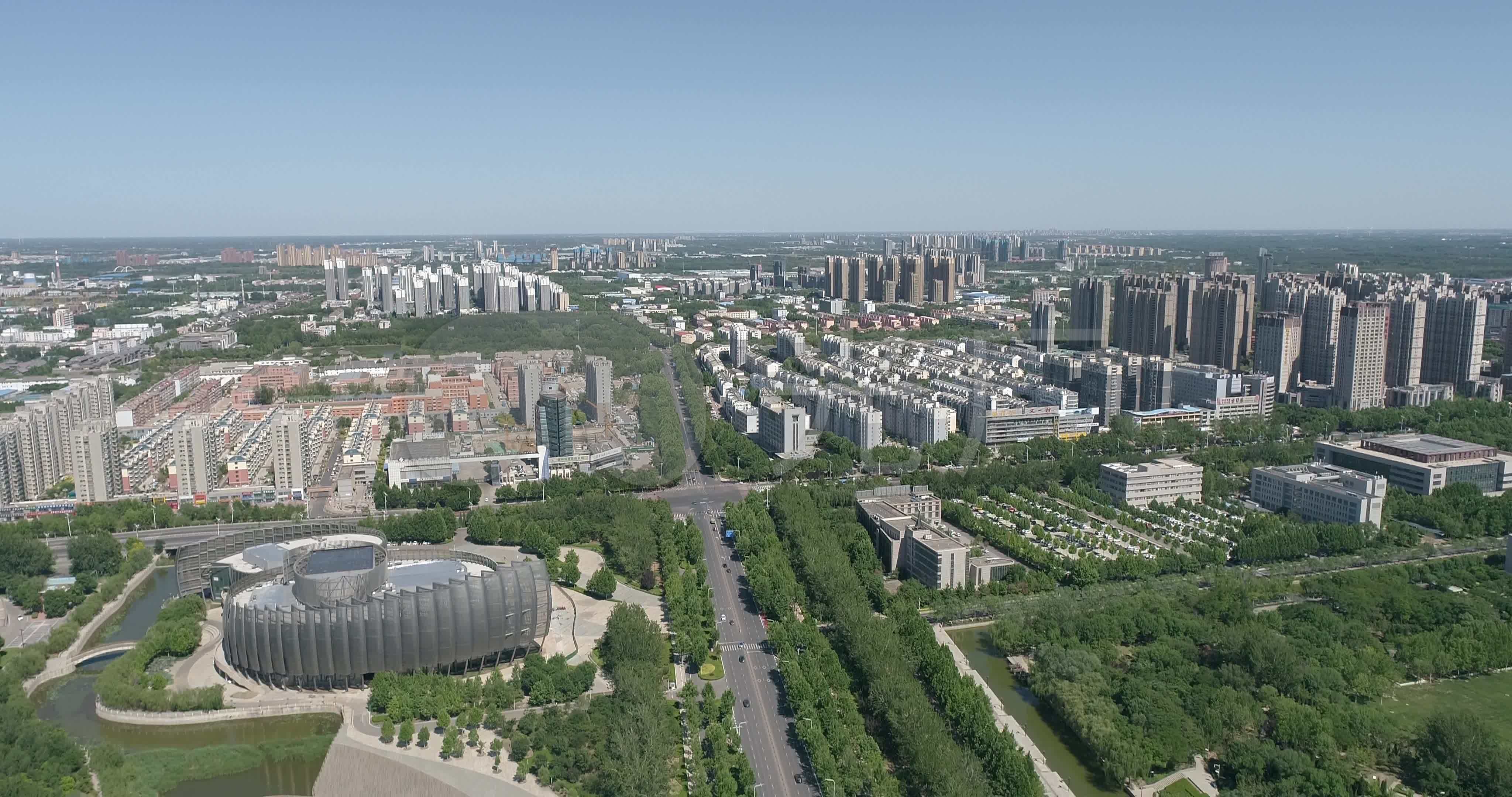 德州城市大景空镜航拍2021