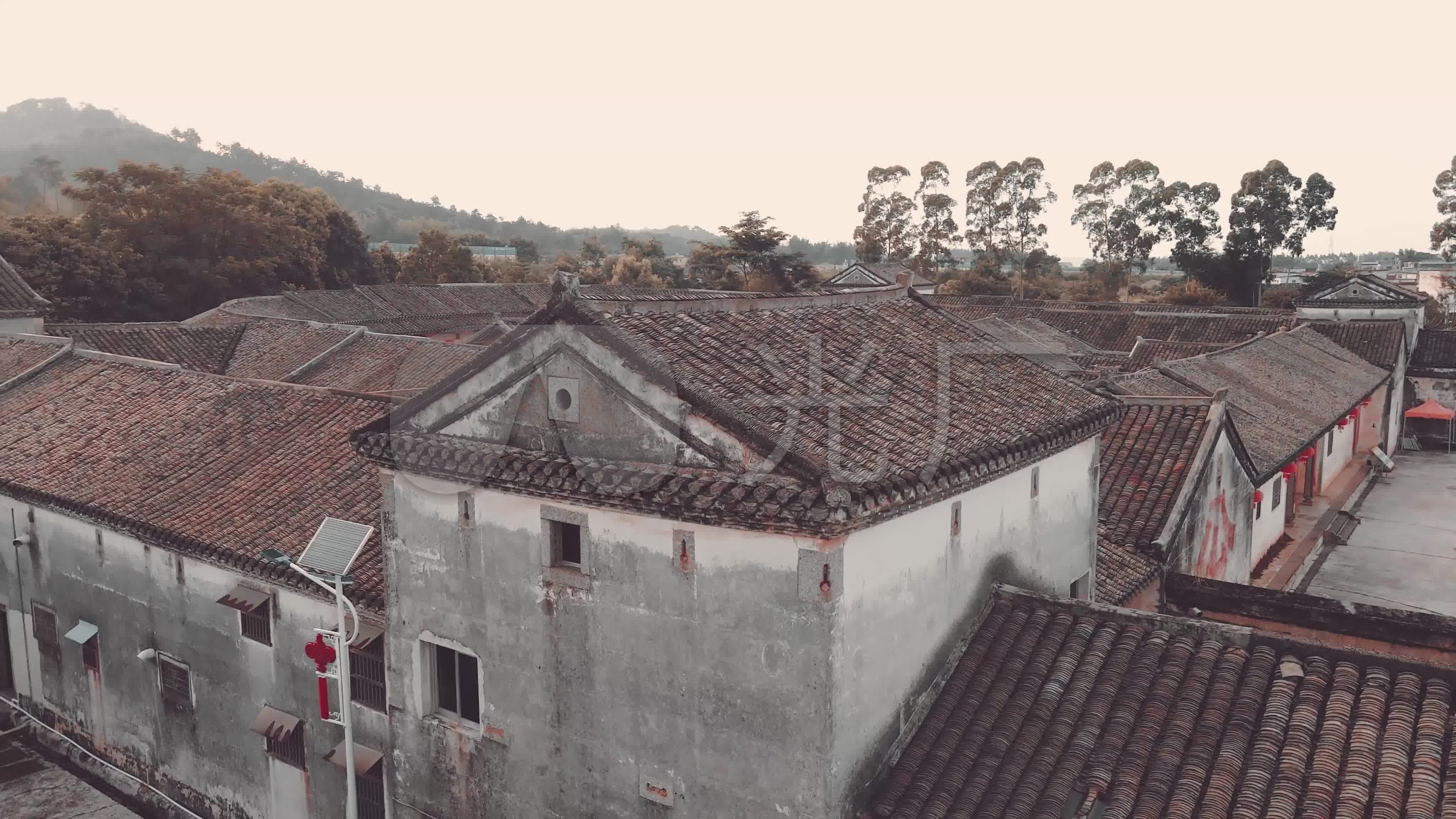 兴宁古建筑客家围龙屋磐安围