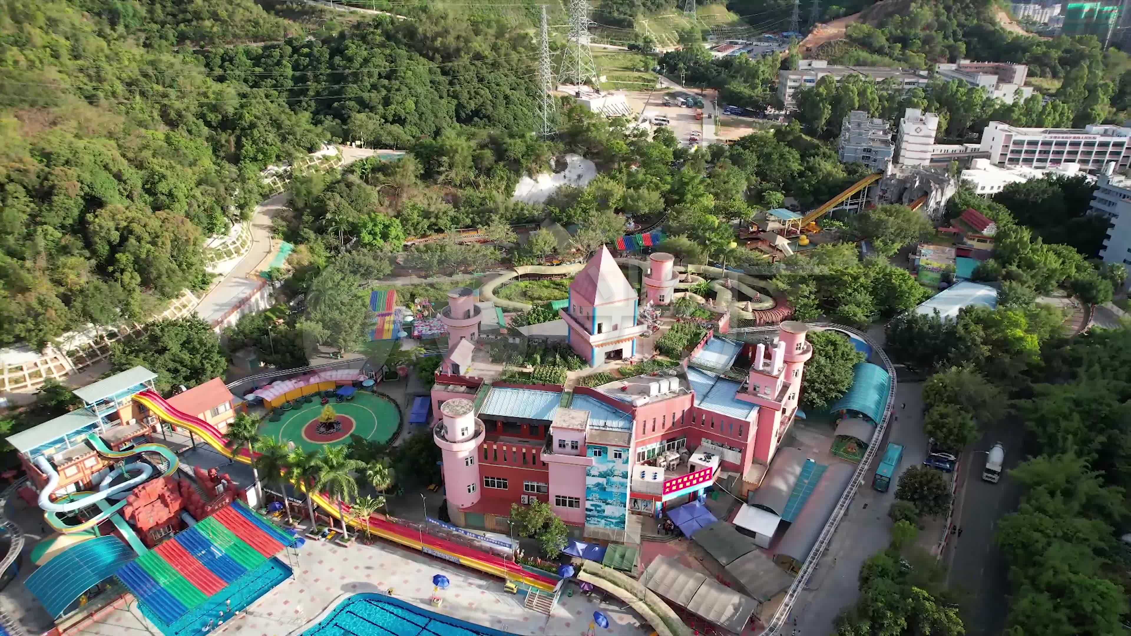 深圳求水山公园游乐场_3840x2160_高清视频素材下载