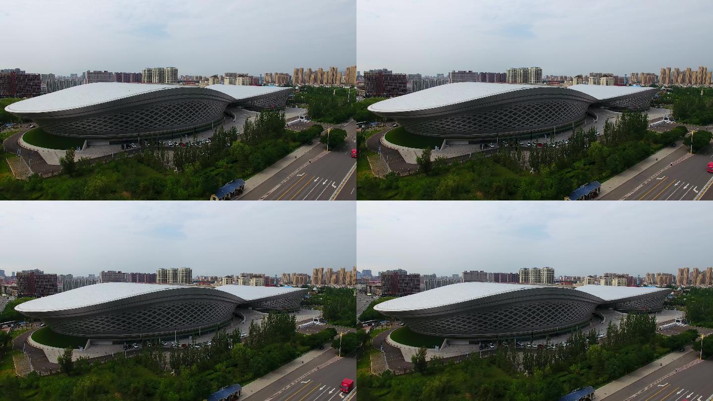 航拍呼市体育中心