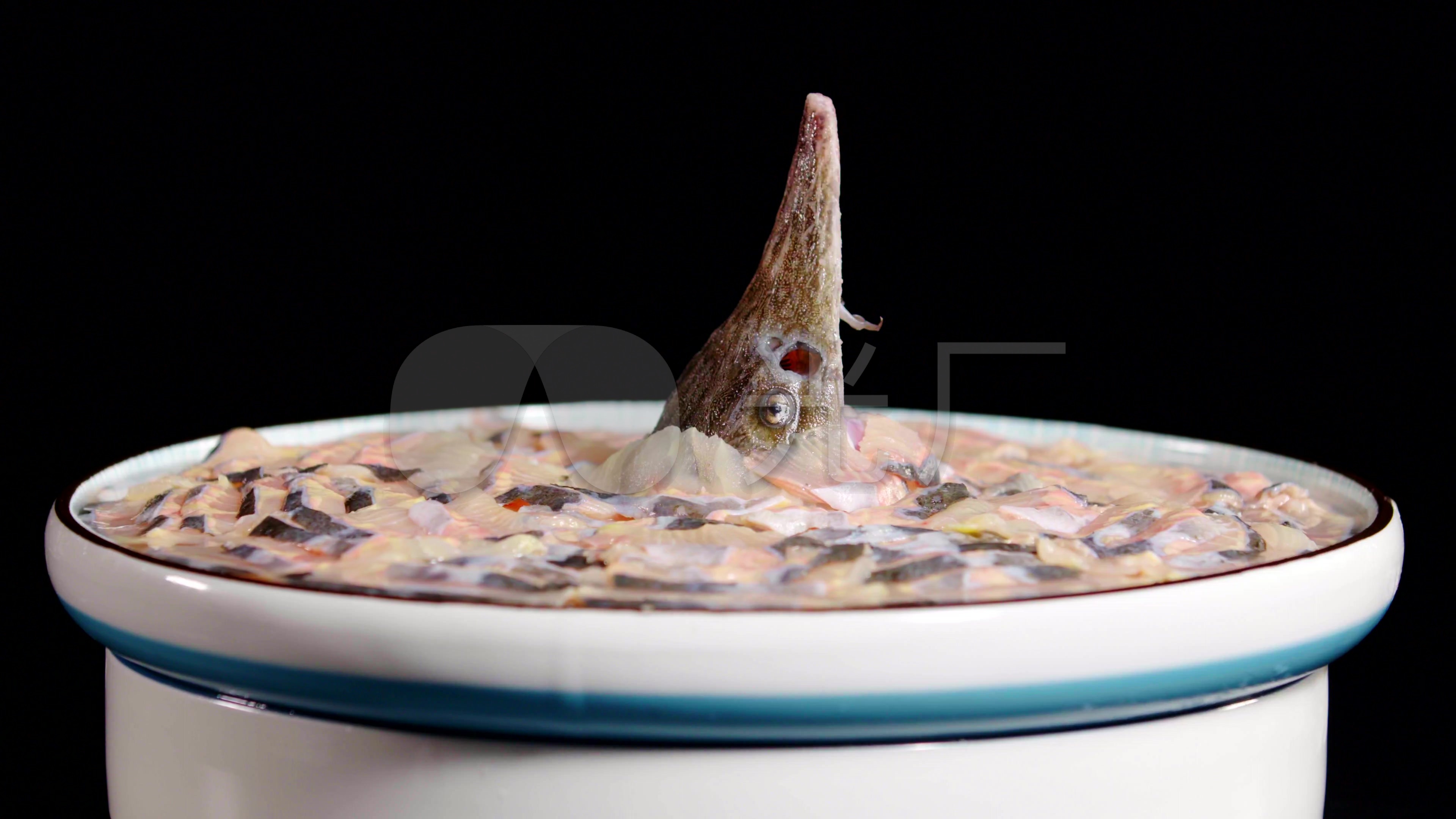 鲟鱼切片摆盘镜头一组4k_3840x2160_高清视频素材下载(编号:6195135)