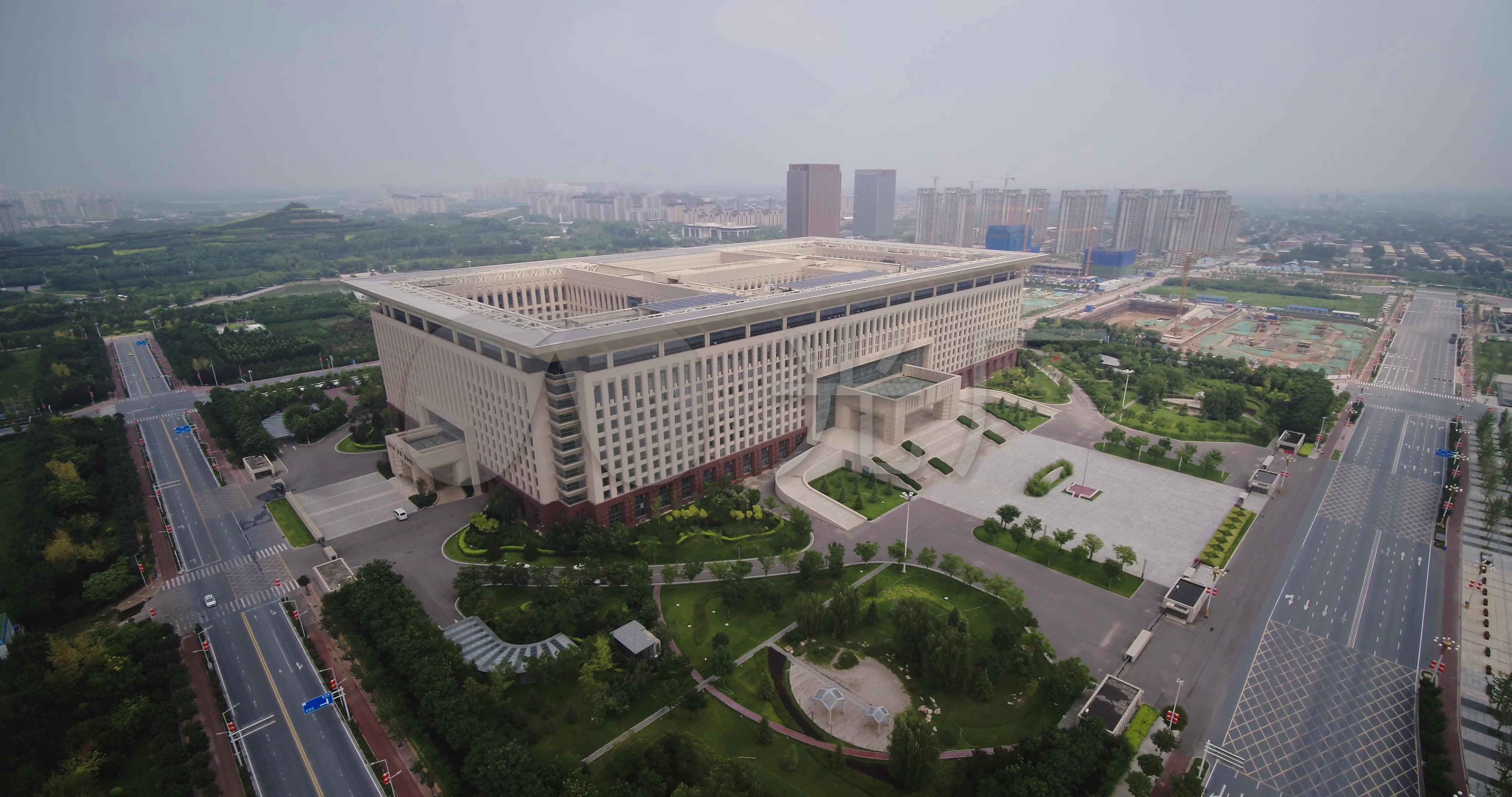 正定石家庄市综合商务中心政府大楼_4096x2160_高清