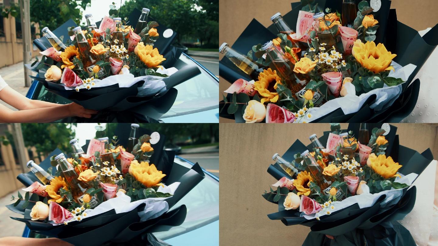 酒瓶花束