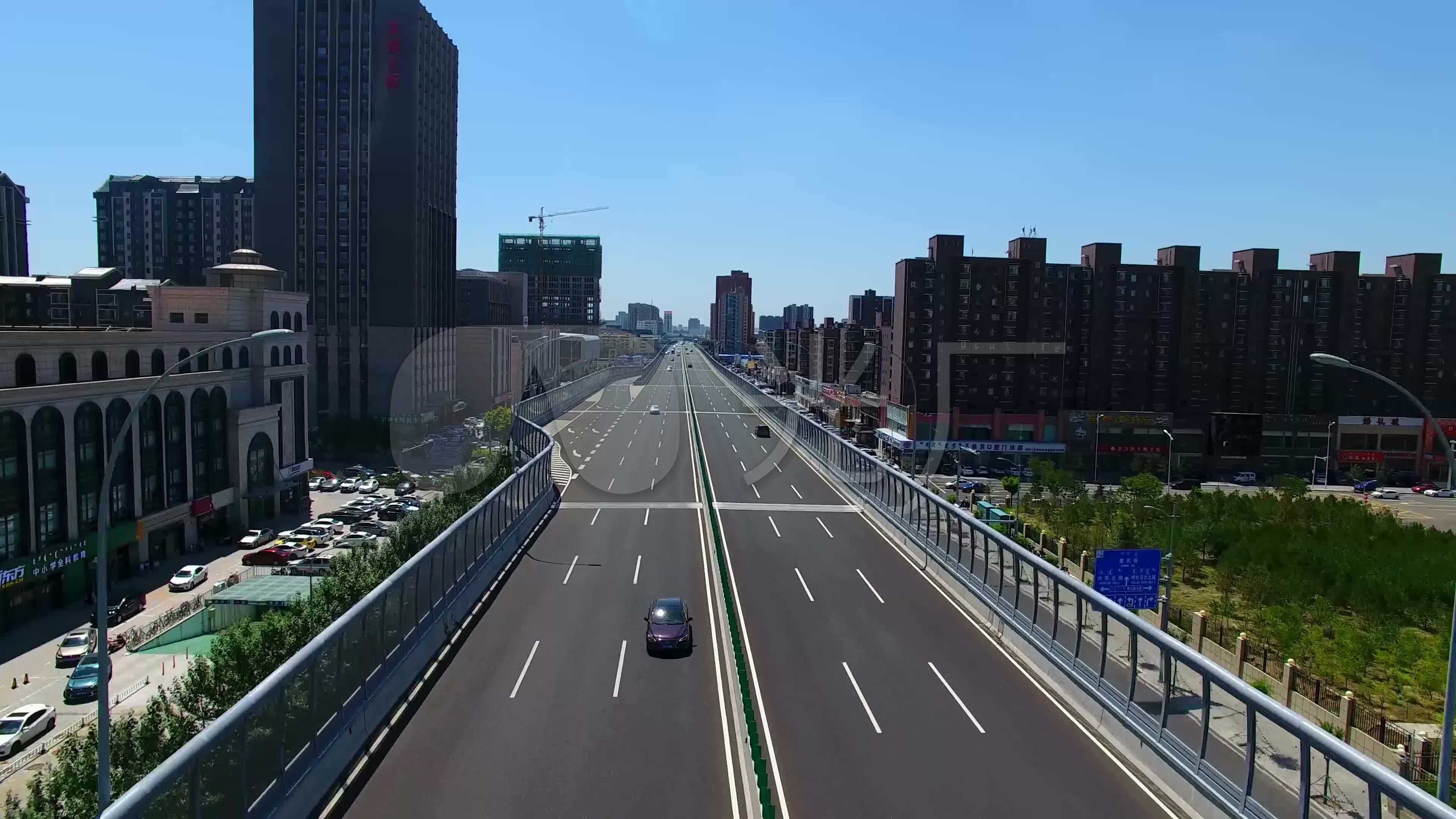 航拍哲里木路高架桥