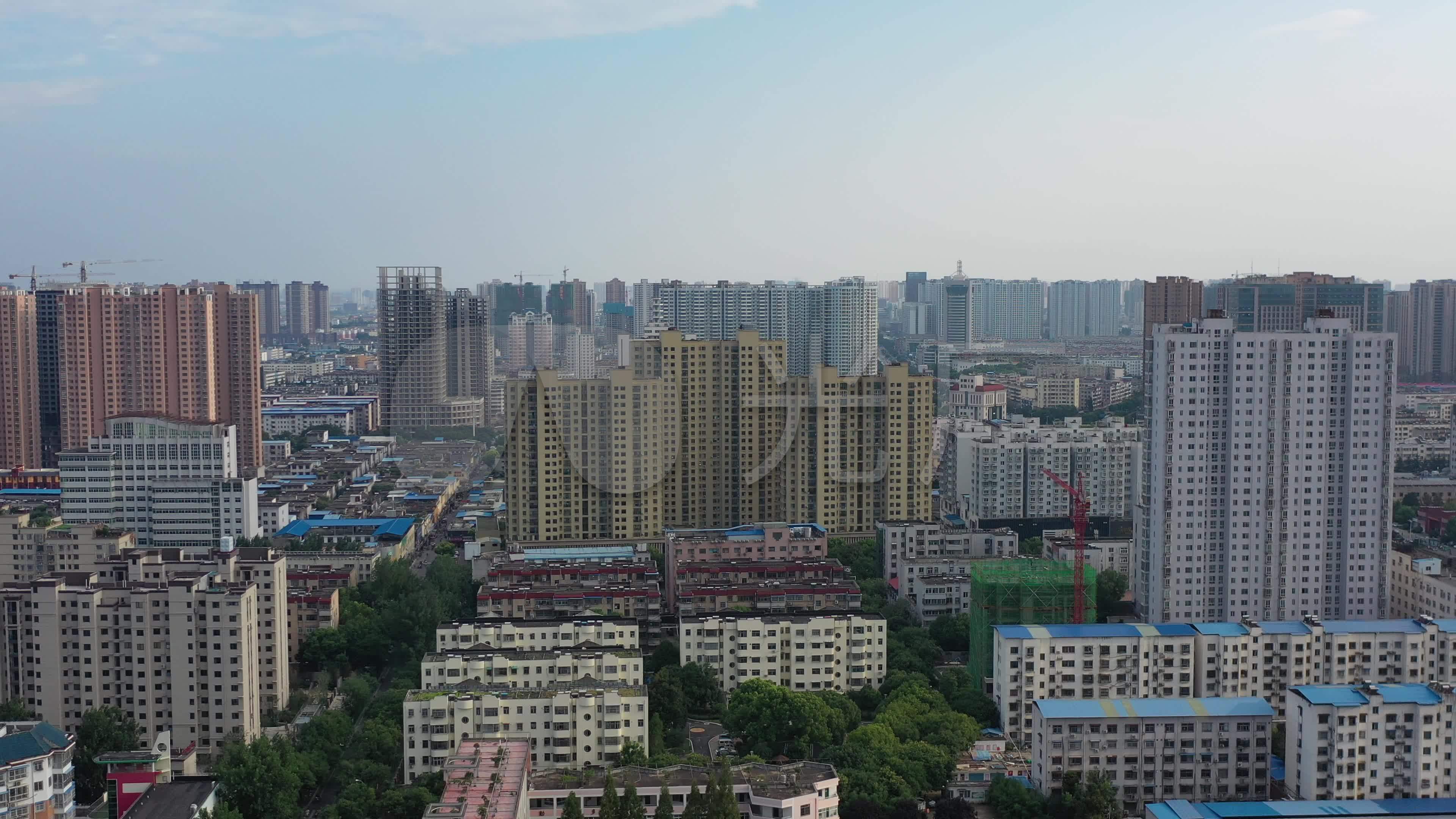 航拍南阳城市风景_3840x2160_高清视频素材下载(编号