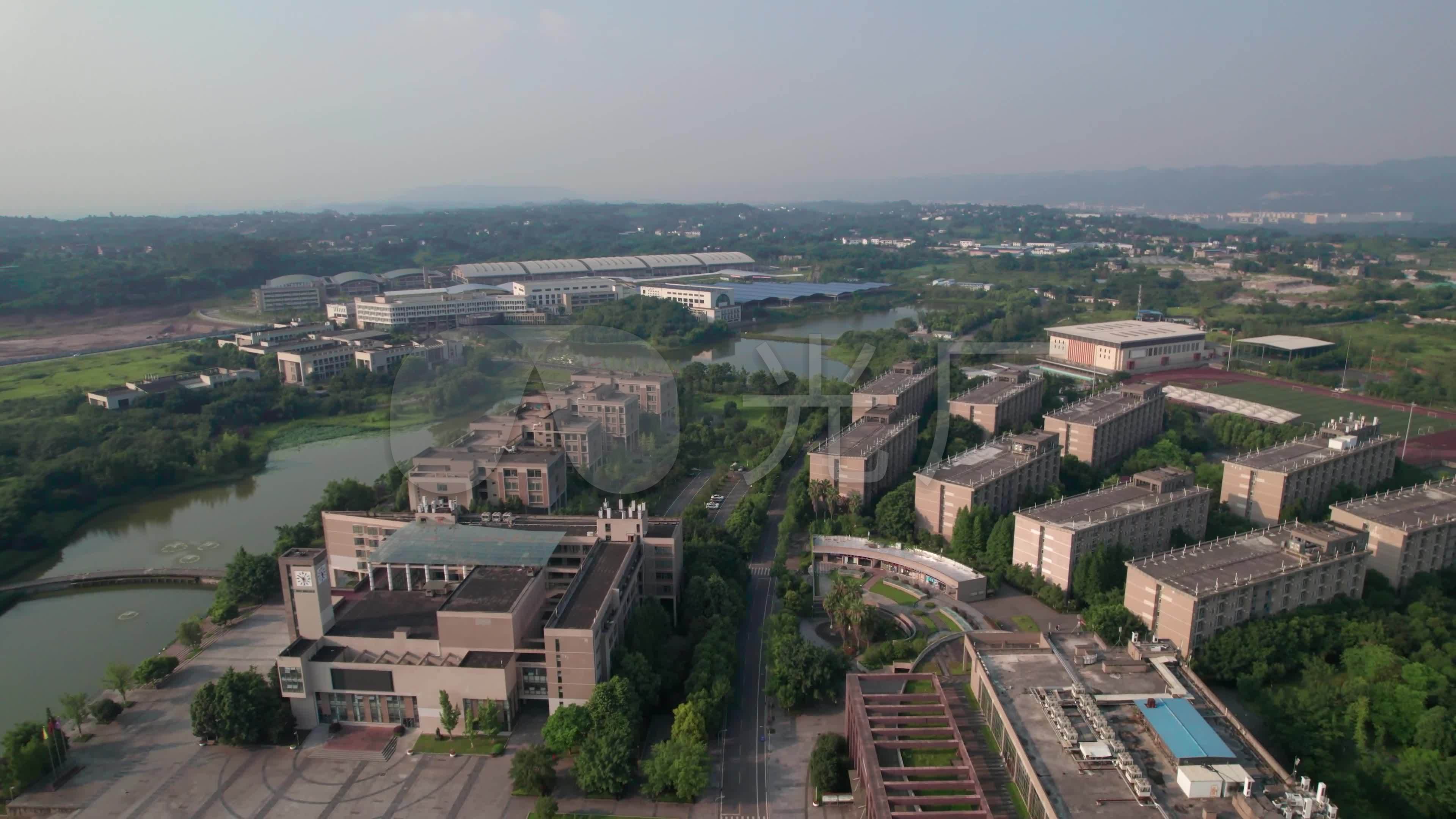 重庆交通大学4k航拍原素材_3840x2160_高清视频素材