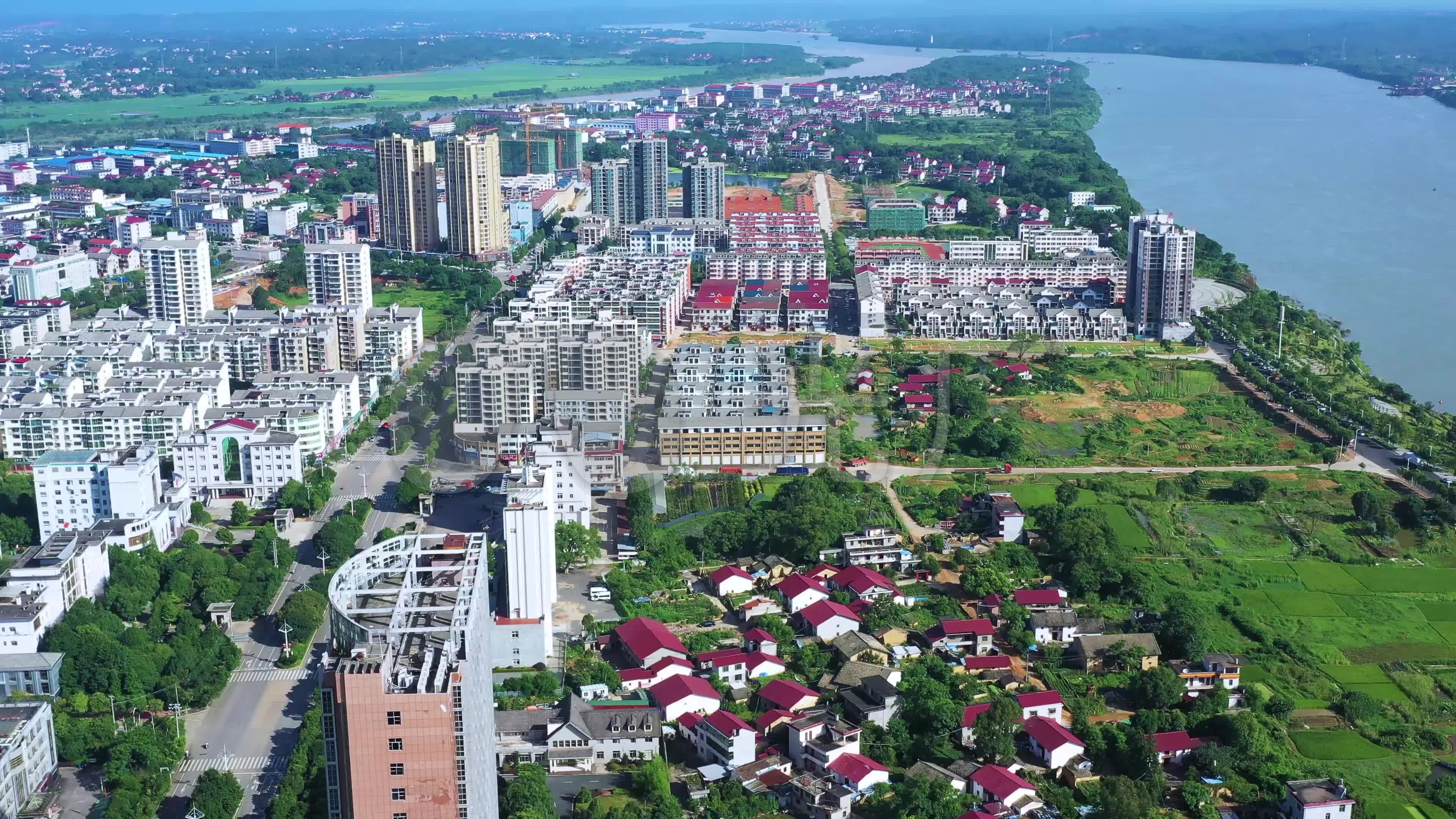 江西省吉安市万安县五丰城区_3840x2160_高清视频素材下载(编号