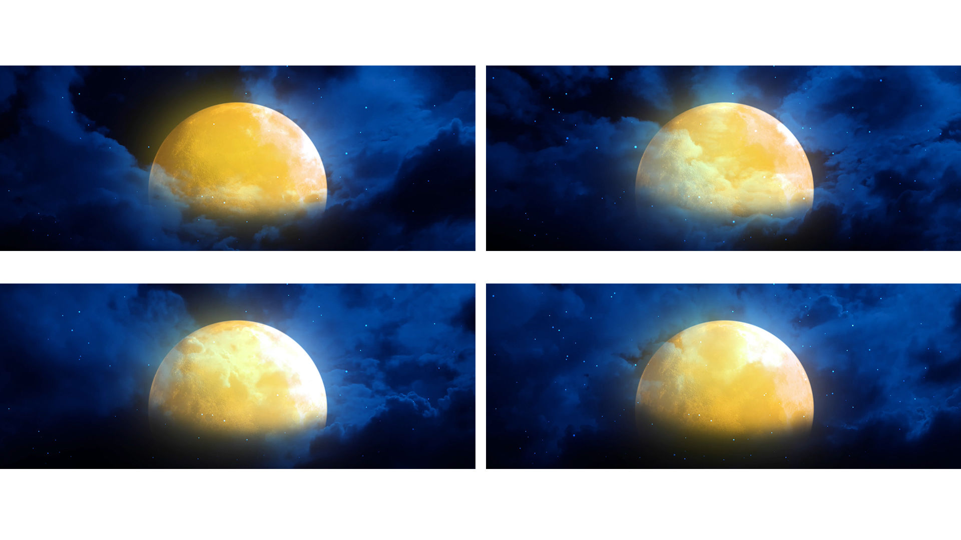 【4k天空】中秋佳节团圆月蛋黄色仙境月亮