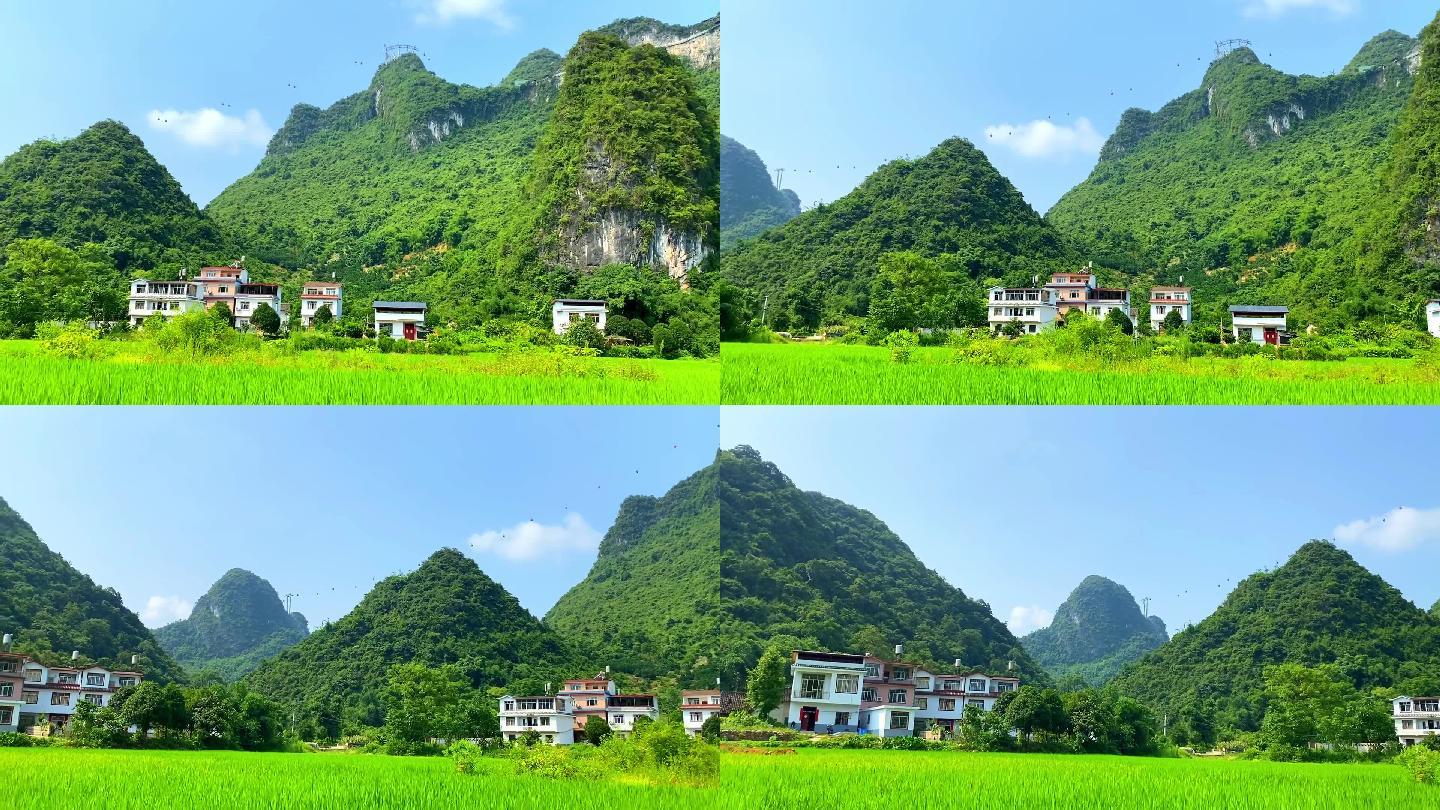 田园风光秀丽山清水秀田野风光乡村美景