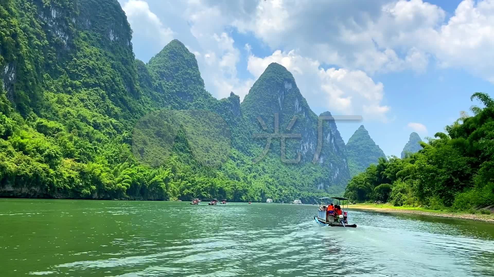 桂林山水甲天下漓江风景山清水秀绿水青山_1920x1080_高清视频素材