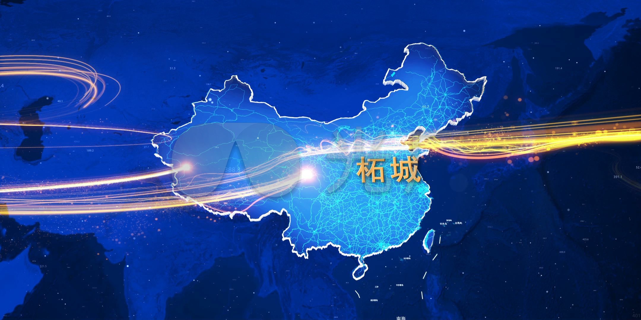商丘柘城县地图辐射到世界覆盖全球连线 8