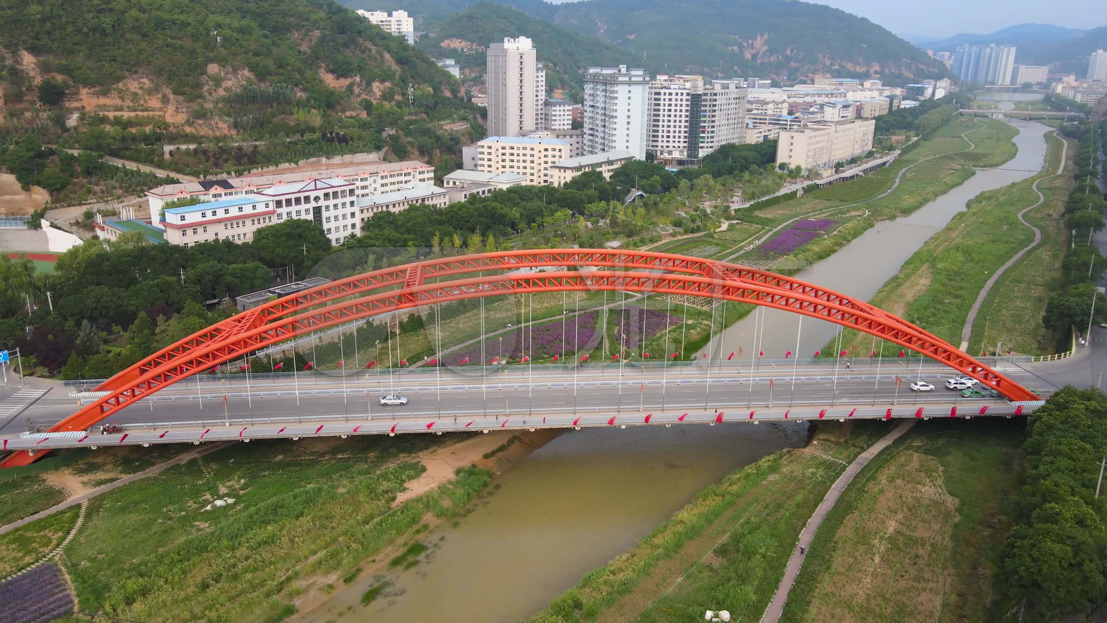 【延安】延安王家坪大桥航拍