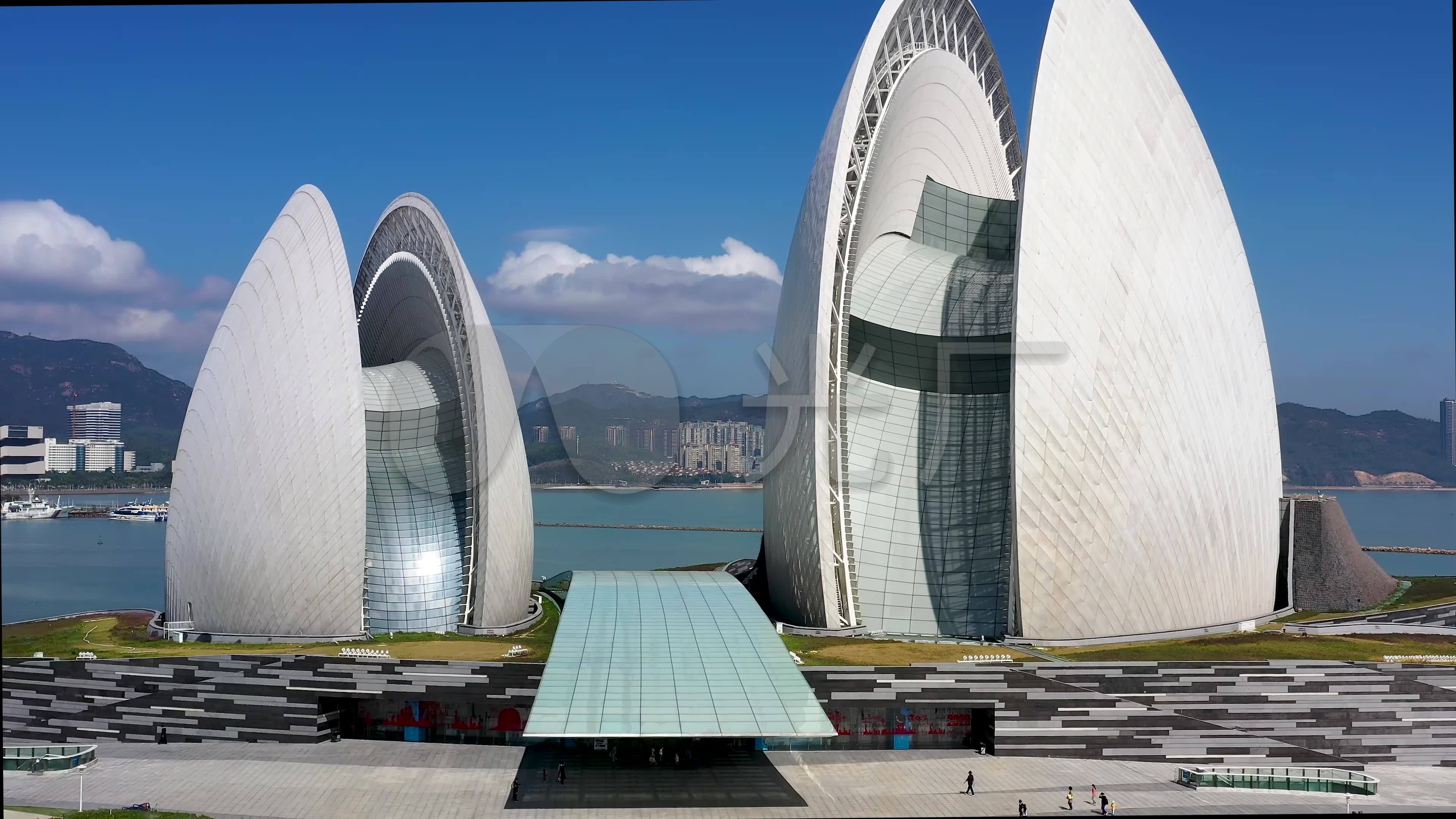 广东珠海大剧院城市现代艺术建筑三段合集