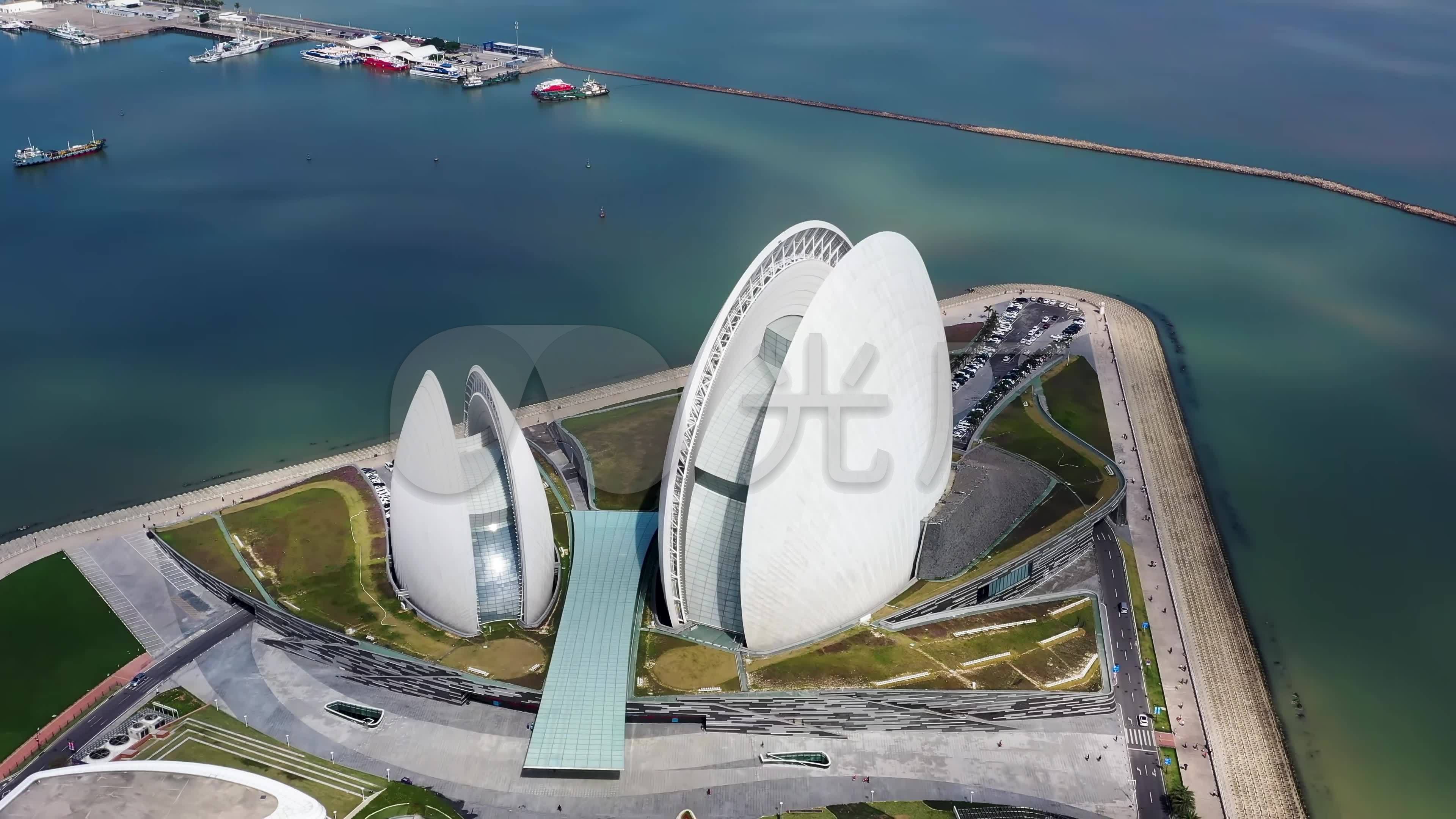 广东珠海大剧院城市现代艺术建筑三段合集