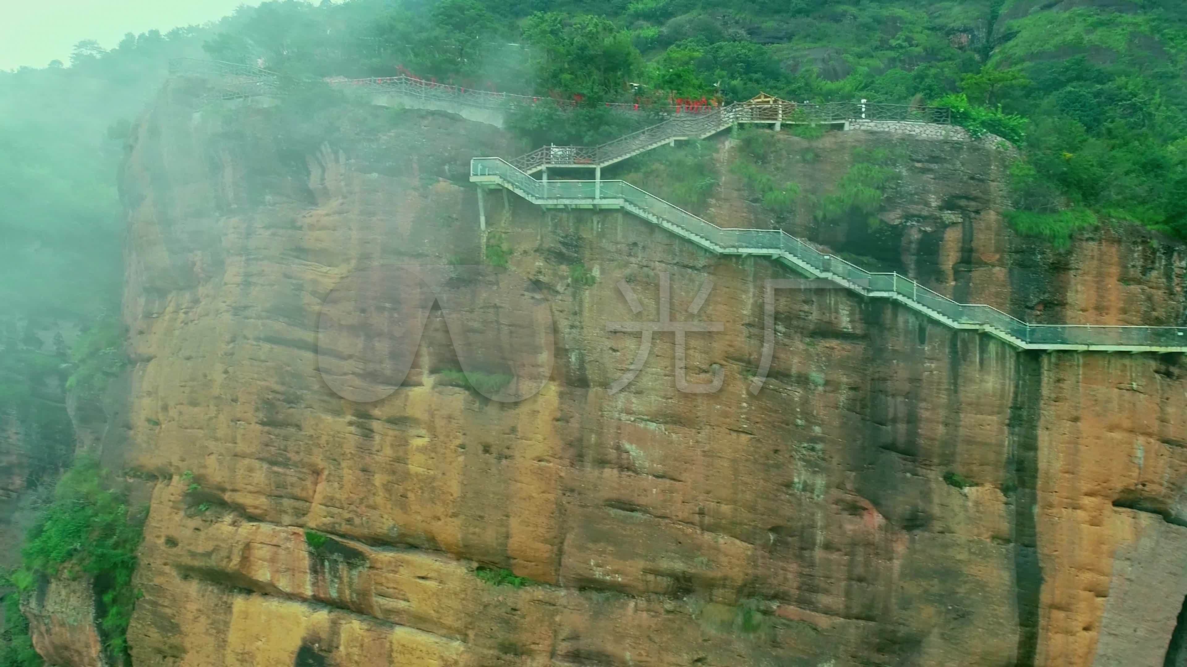 航拍平远南台卧佛山景区_3840x2160_高清视频素材下载