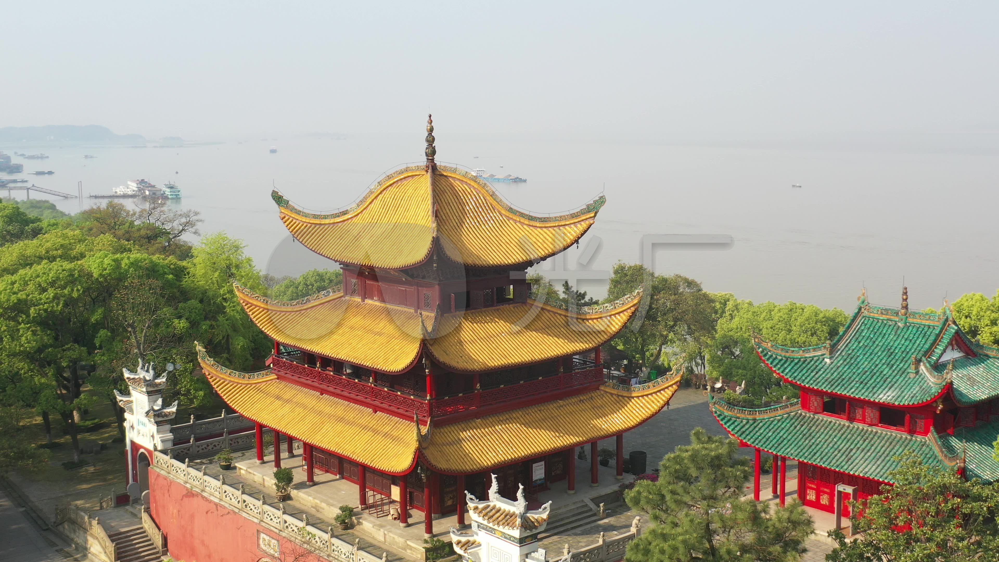 岳阳楼航拍_3840x2160_高清视频素材下载(编号:)_实拍
