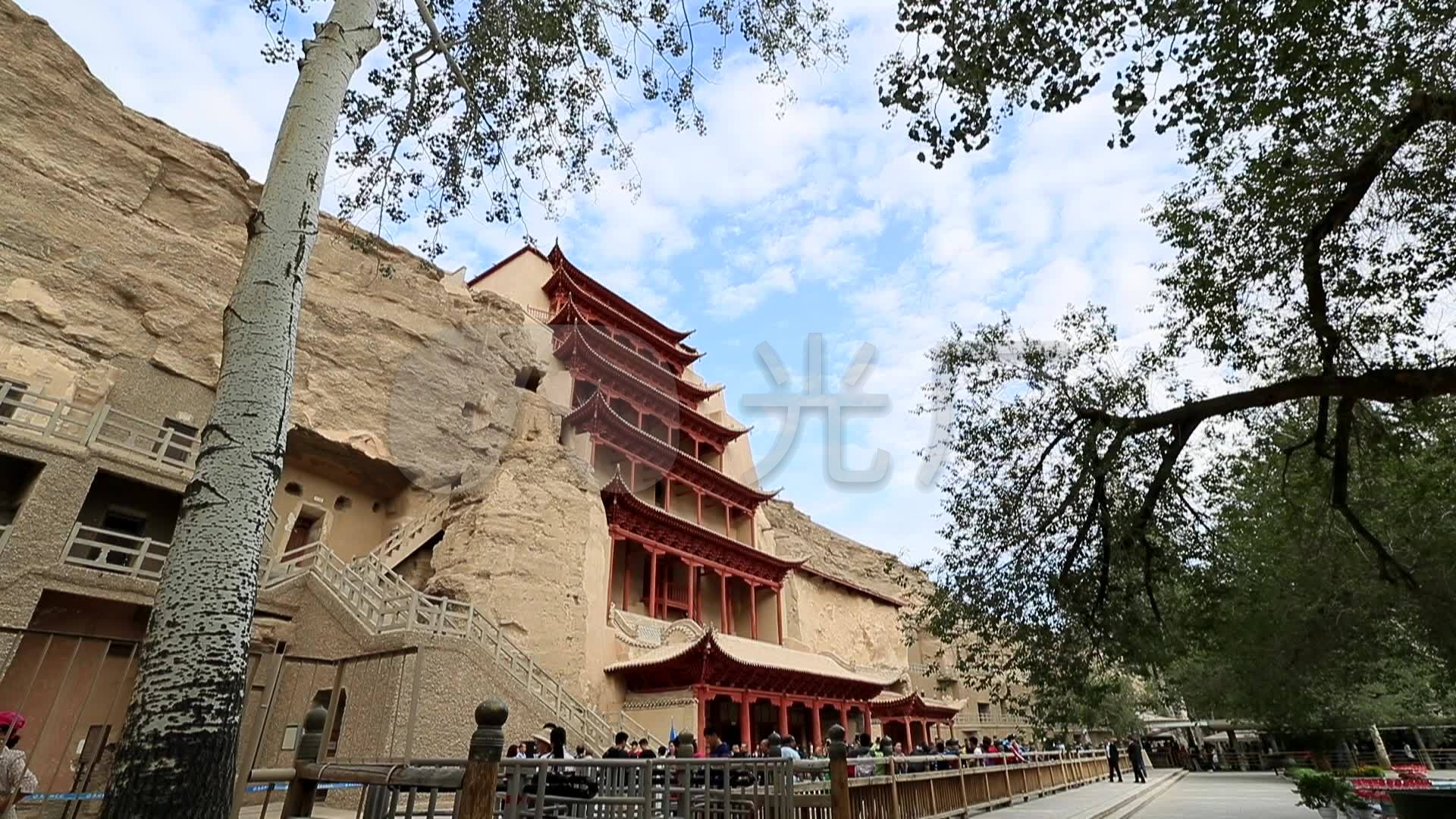 视频素材 实拍视频 景观人文 敦煌 莫高窟 甘肃 西北 旅游来自视频