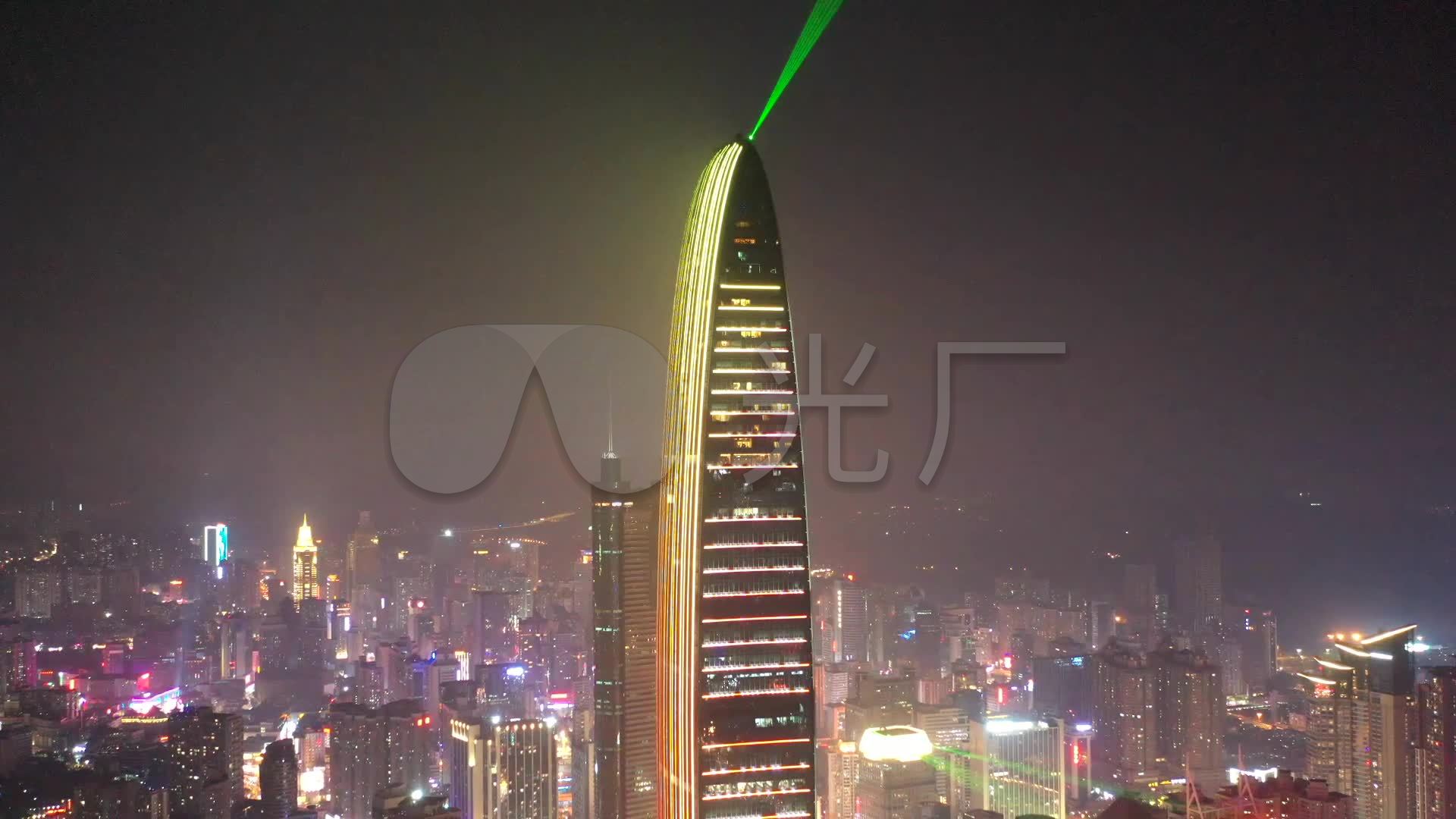 原创航拍深圳第二高楼京基100夜景