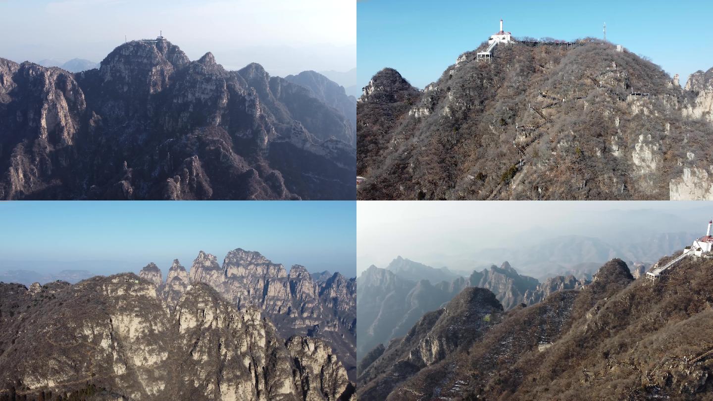 狼牙山景区,群山航拍 4k