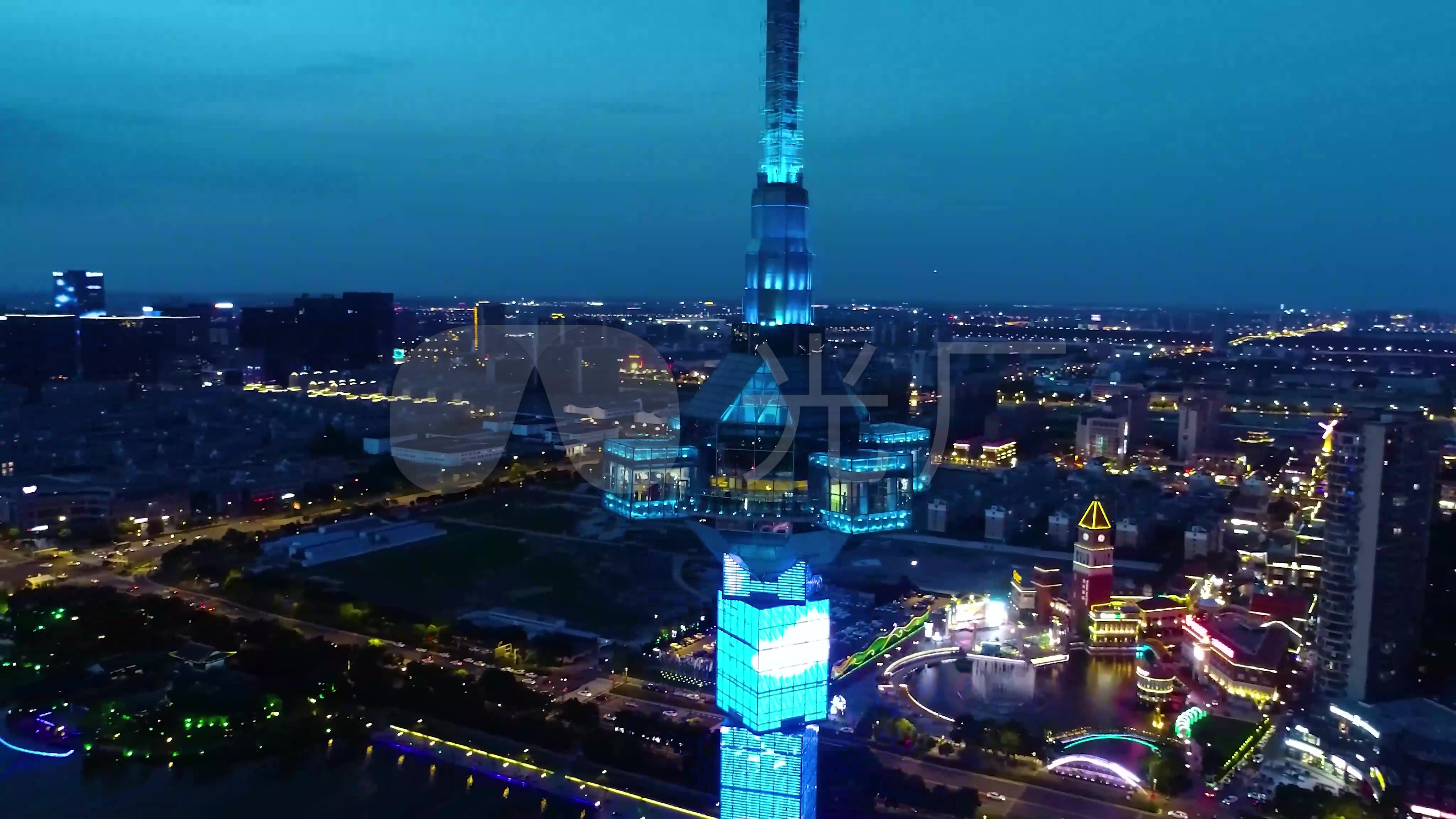 盐城航拍夜景
