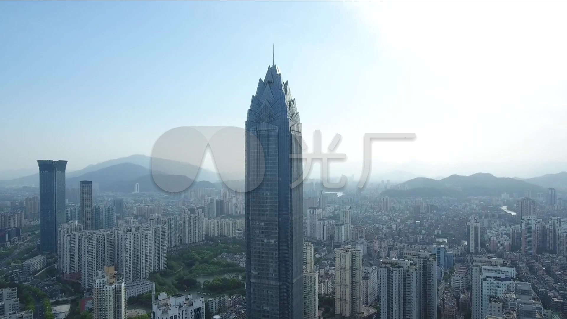 温州世贸大厦 温州置信大厦航拍_1920x1080_高清视频