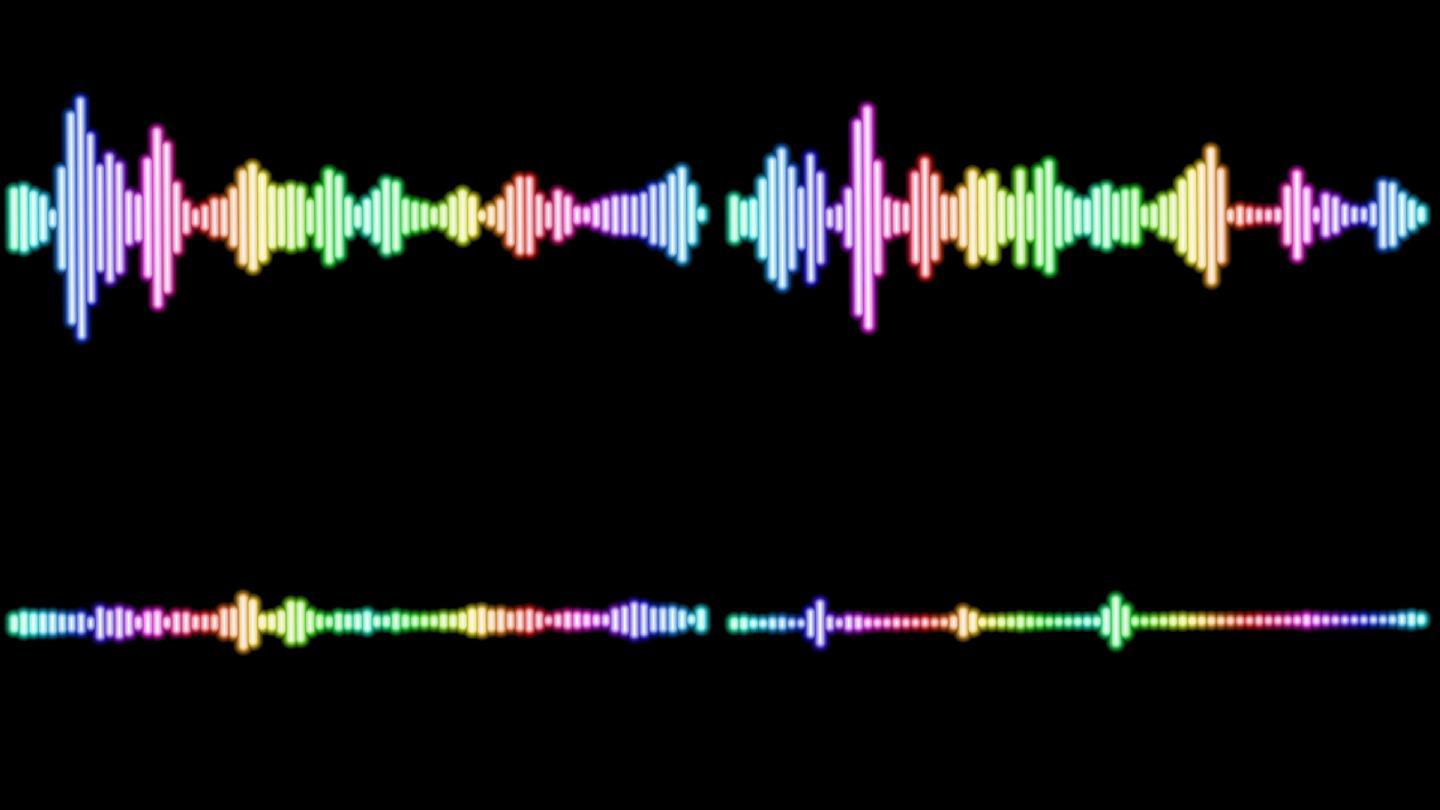 彩色可视化音乐音频音波带通道_1920x1080_高清视频素材下载(编号