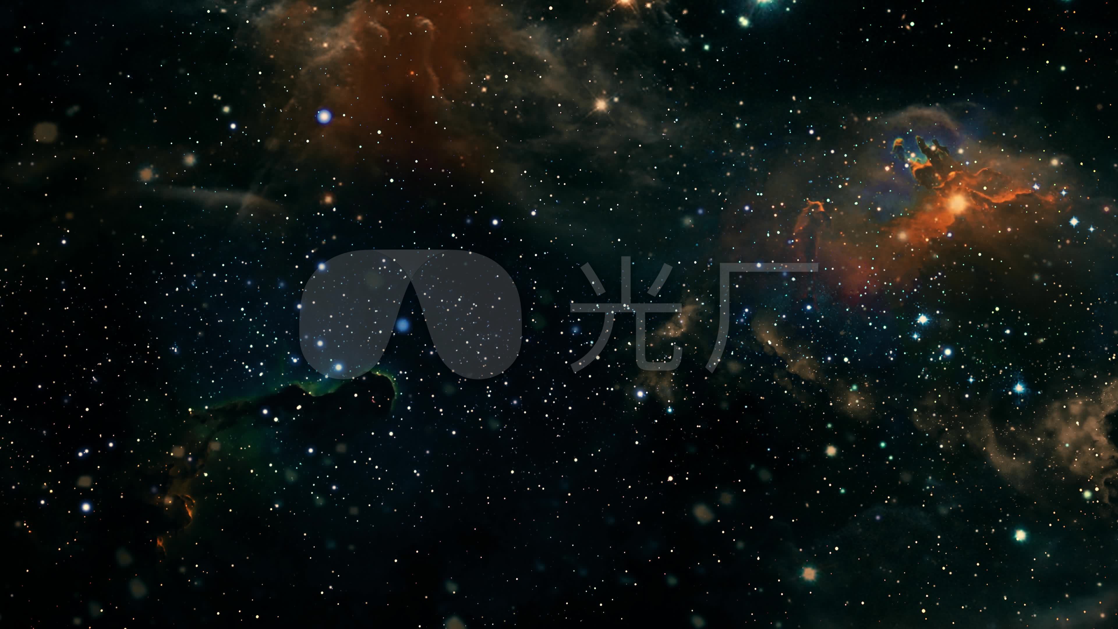 舞台背景 抒情唯美 【4k星云】梦幻金彩星云银河星系未来星际 来自