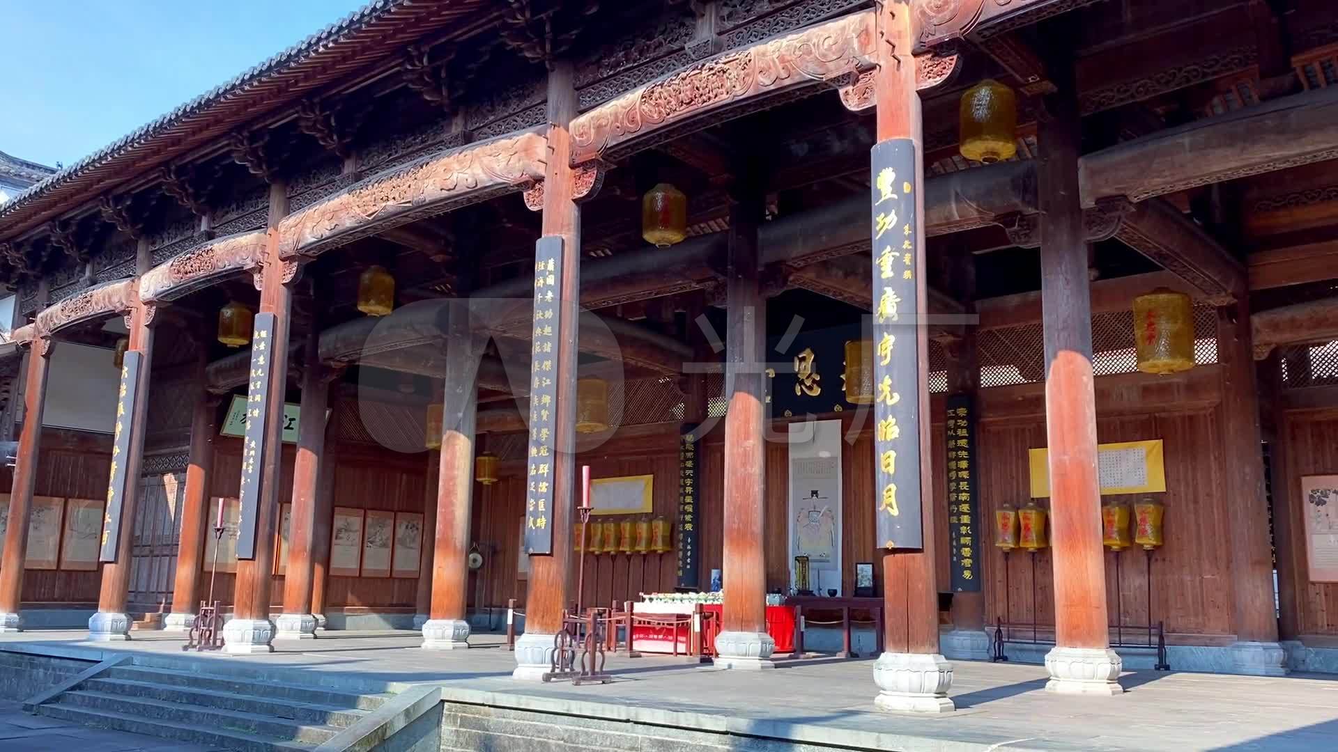 江西婺源江湾景区萧江宗祠祠堂古建筑