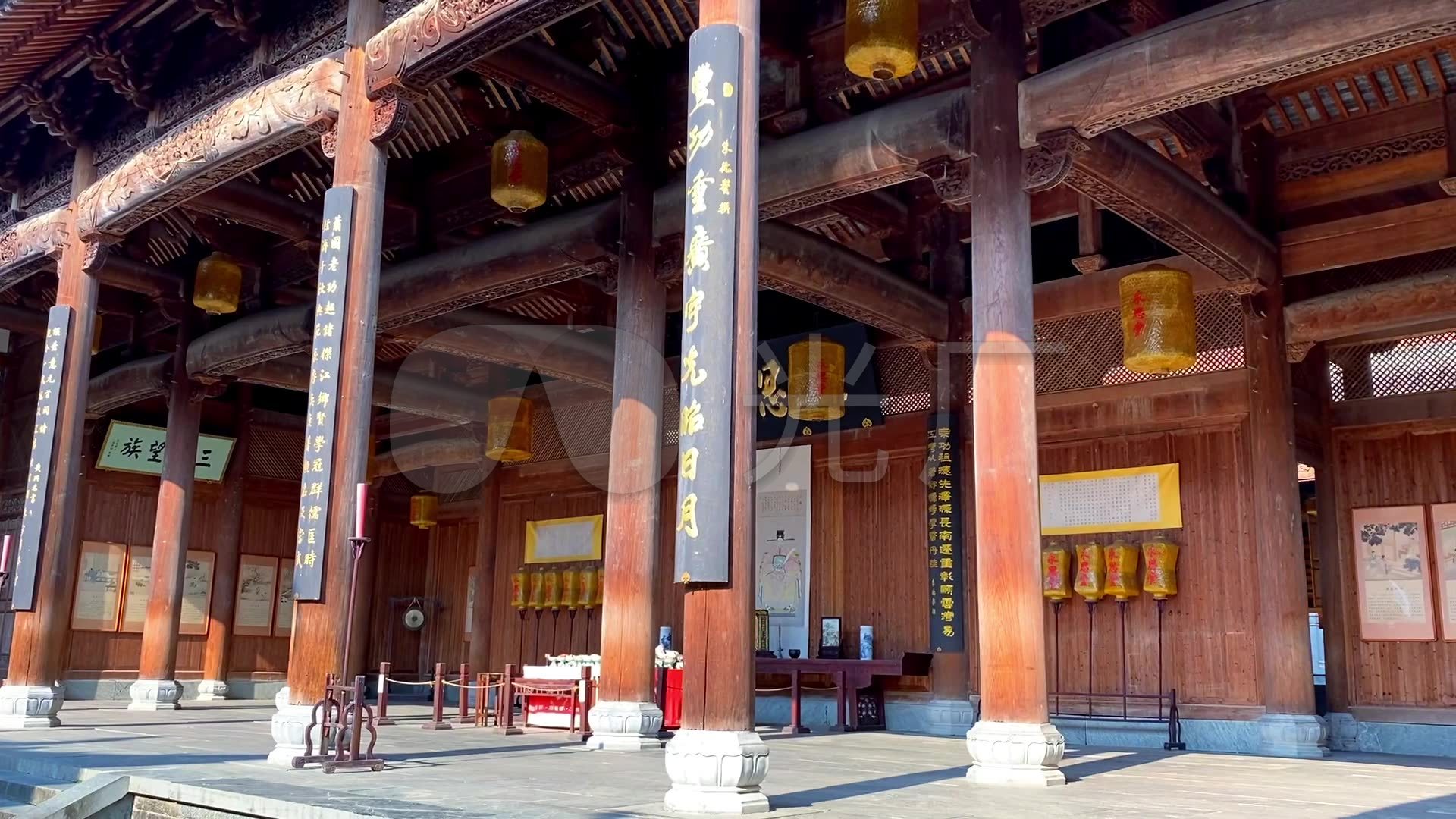 江西婺源江湾景区萧江宗祠祠堂古建筑