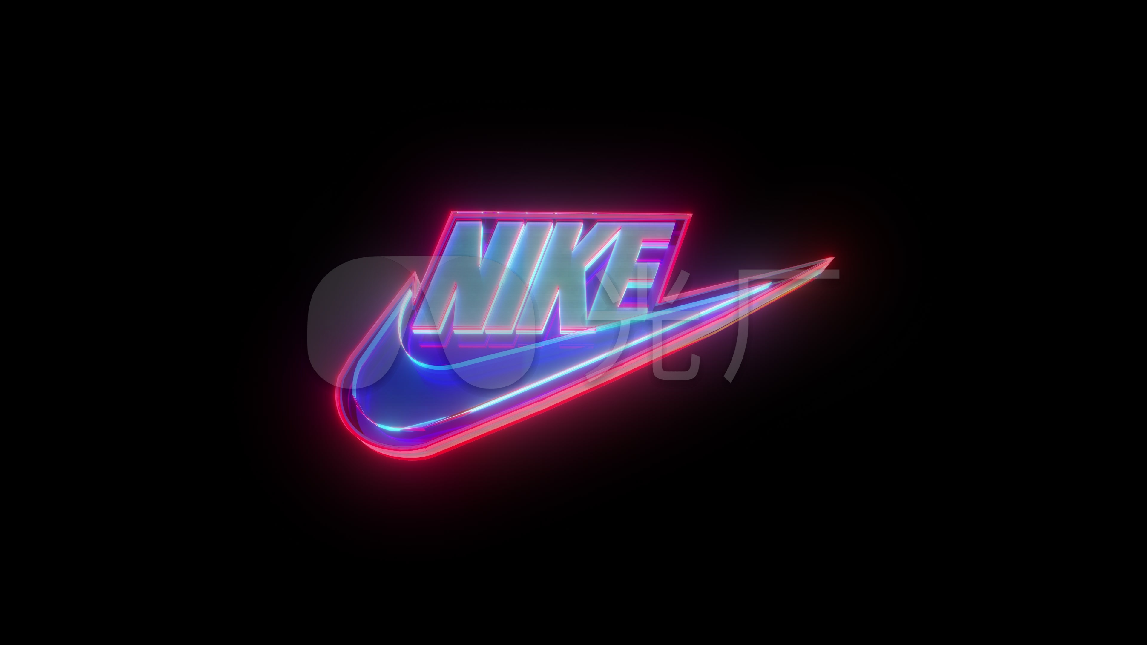 nike标志赛博朋克炫酷彩色标志
