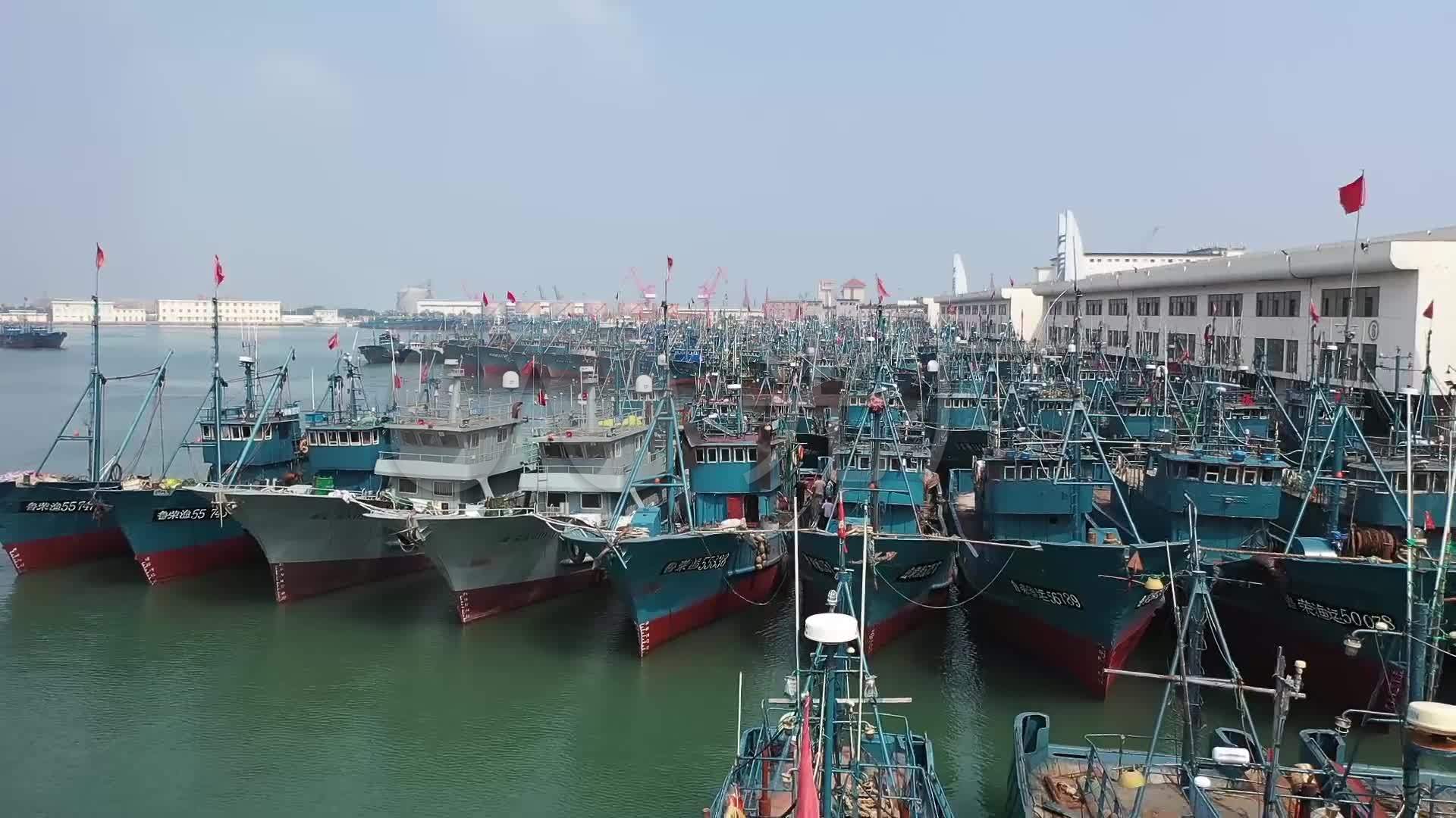 石岛渔港渔船_码头_航拍_1920x1080_高清视频素材下载(编号:6370701)