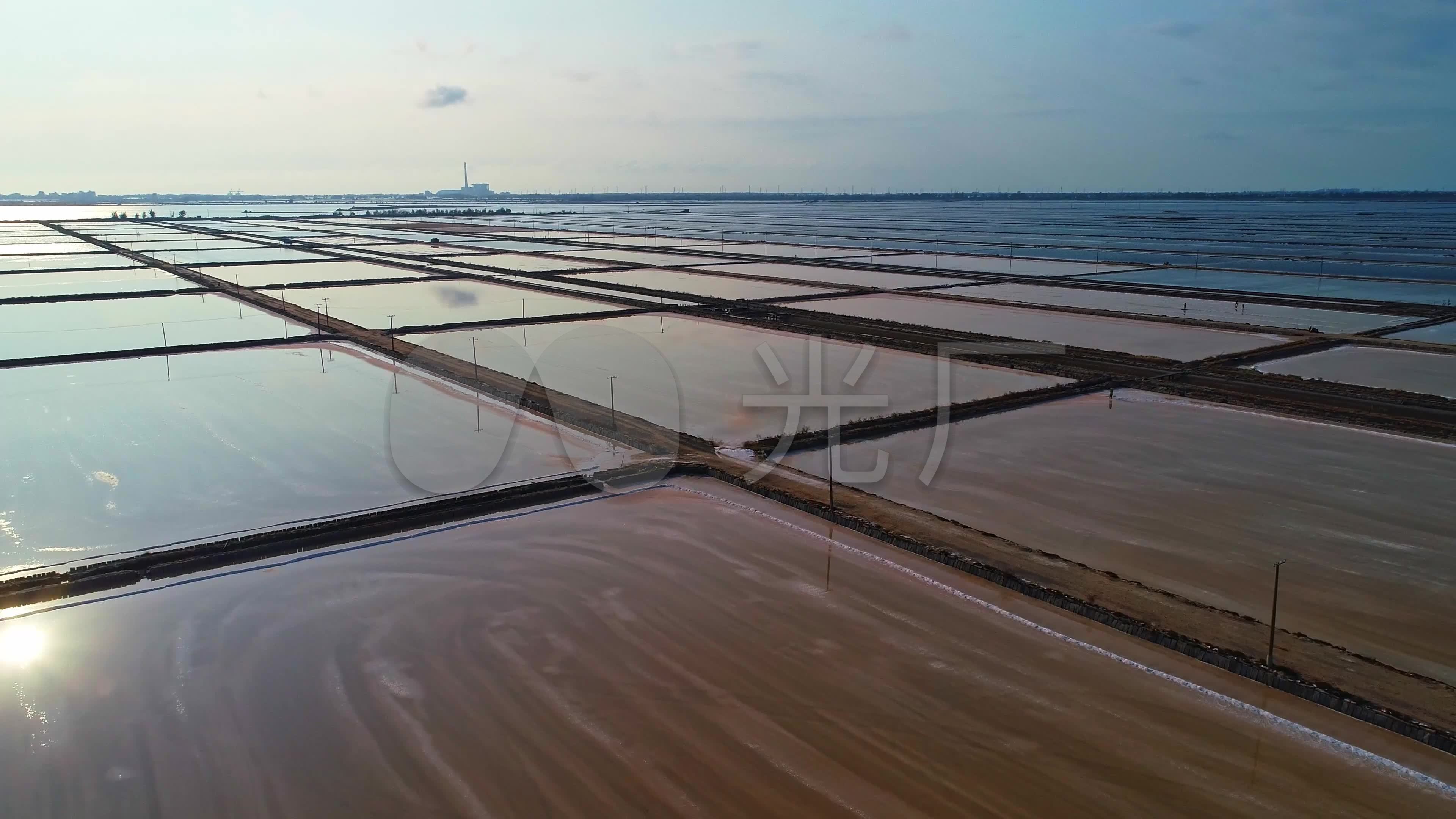 海盐场结晶池晒盐池老盐粗盐生产工艺02