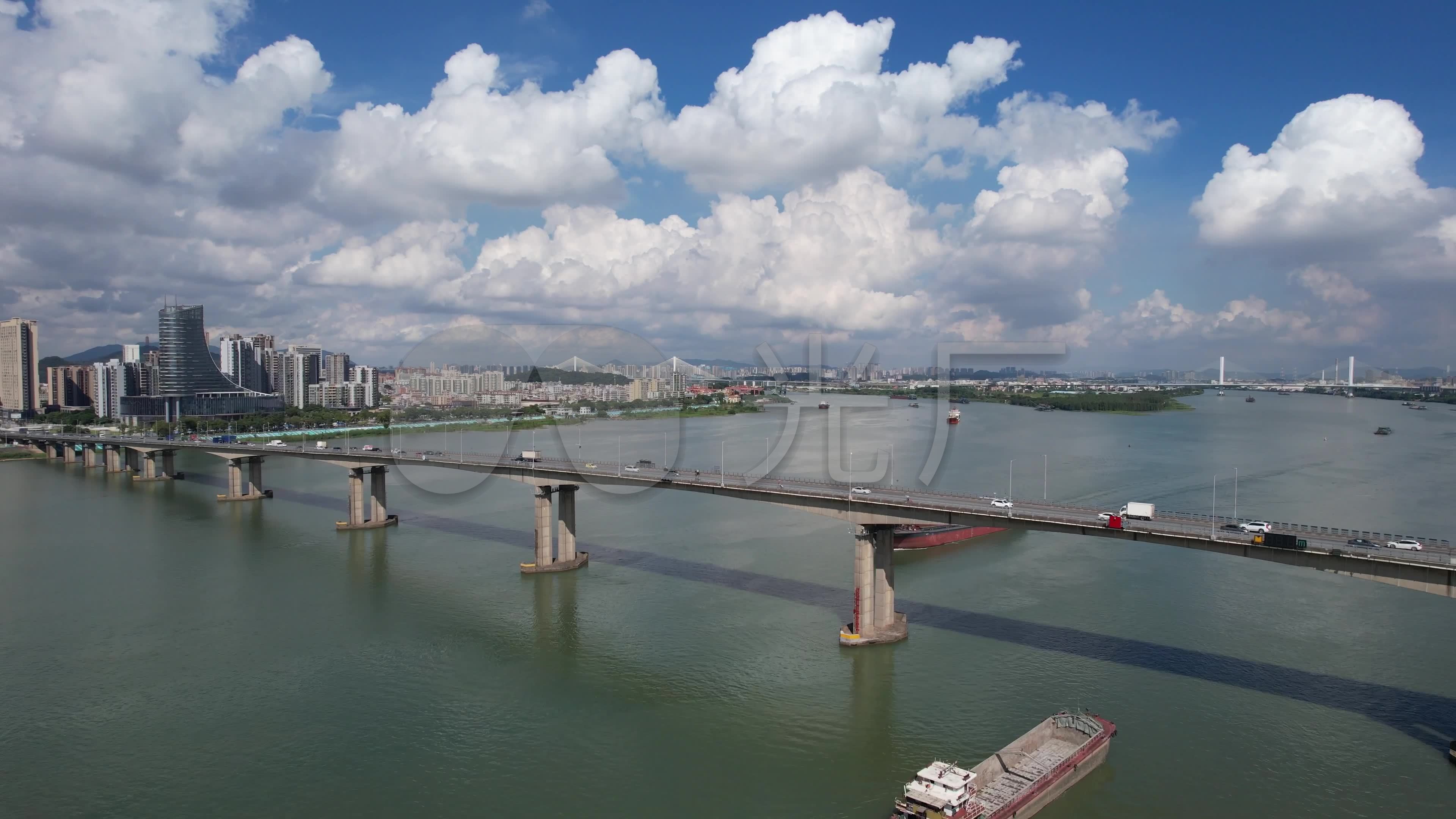 「4k版权可商用」江门大景别外海大桥_3840x2160_高清视频素材下载