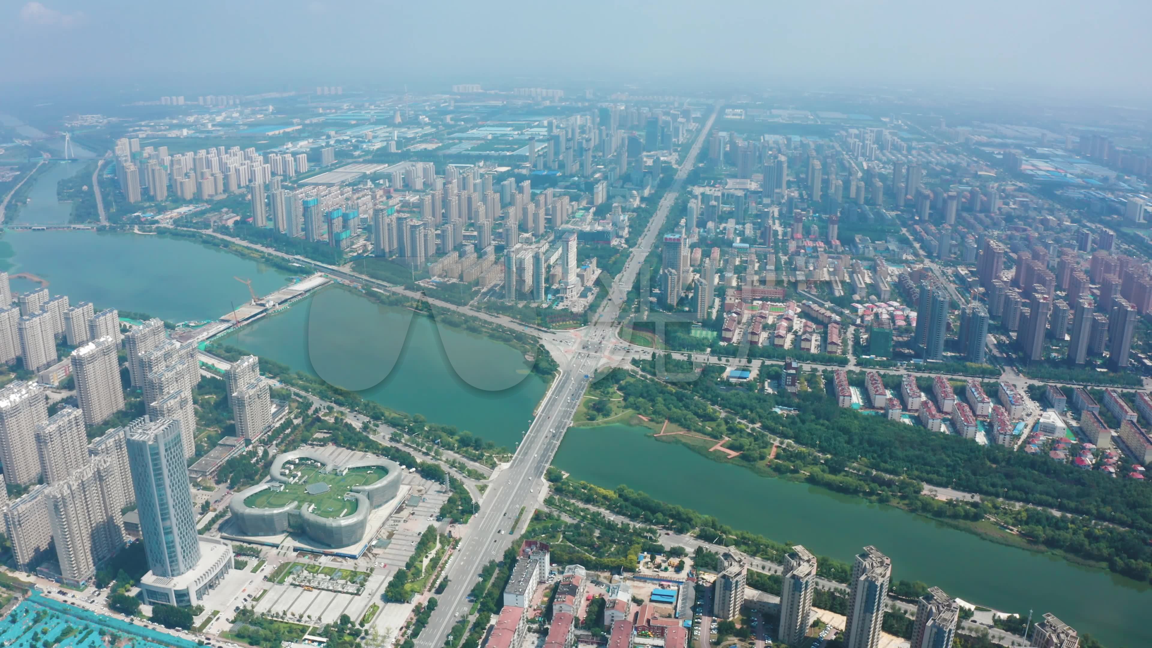 [有版权]聊城徒骇河开发区大景航拍_3840x2160_高清