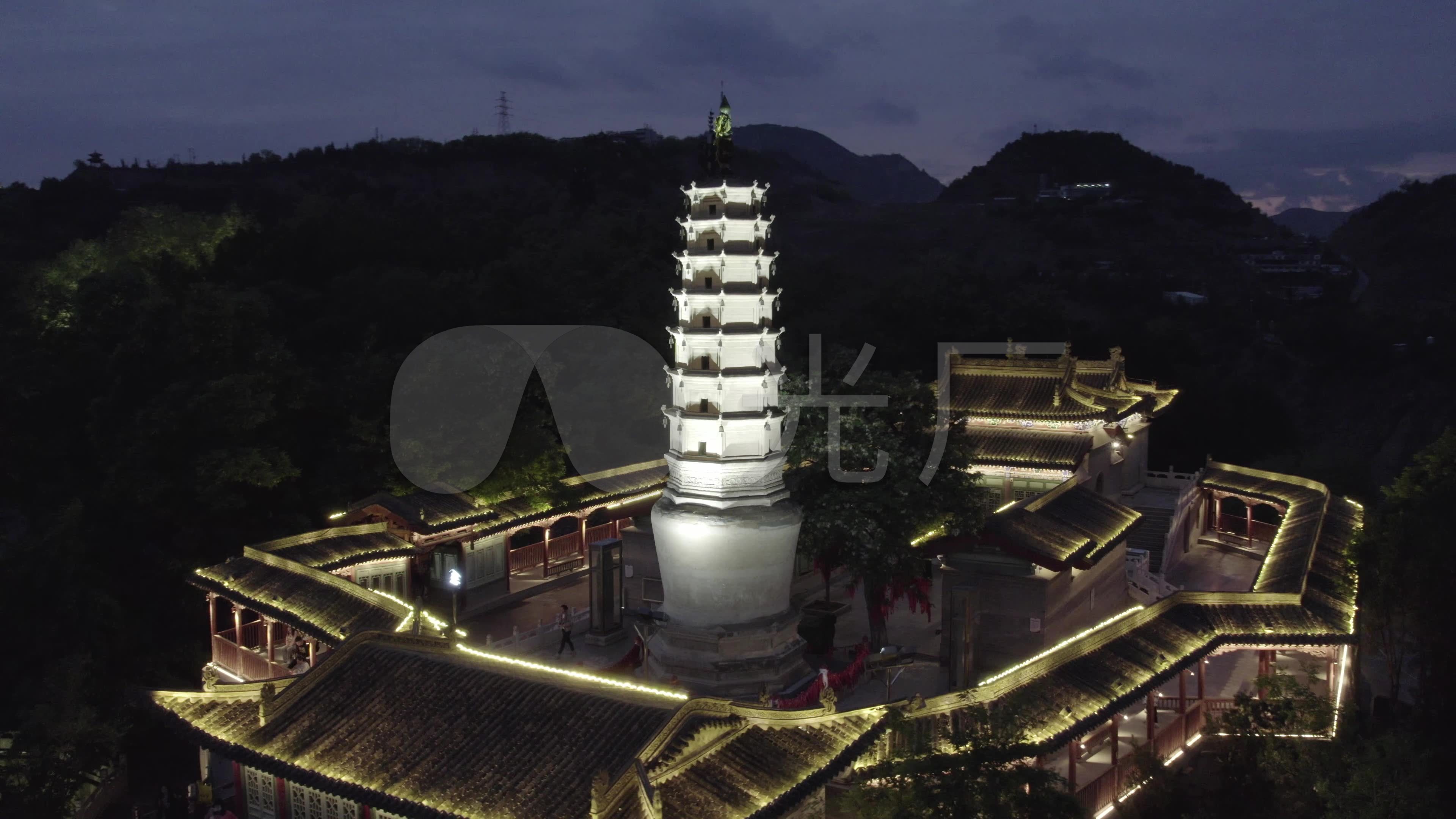 【d-log原片】兰州白塔山公园夜景_3840x2160_高清(:)