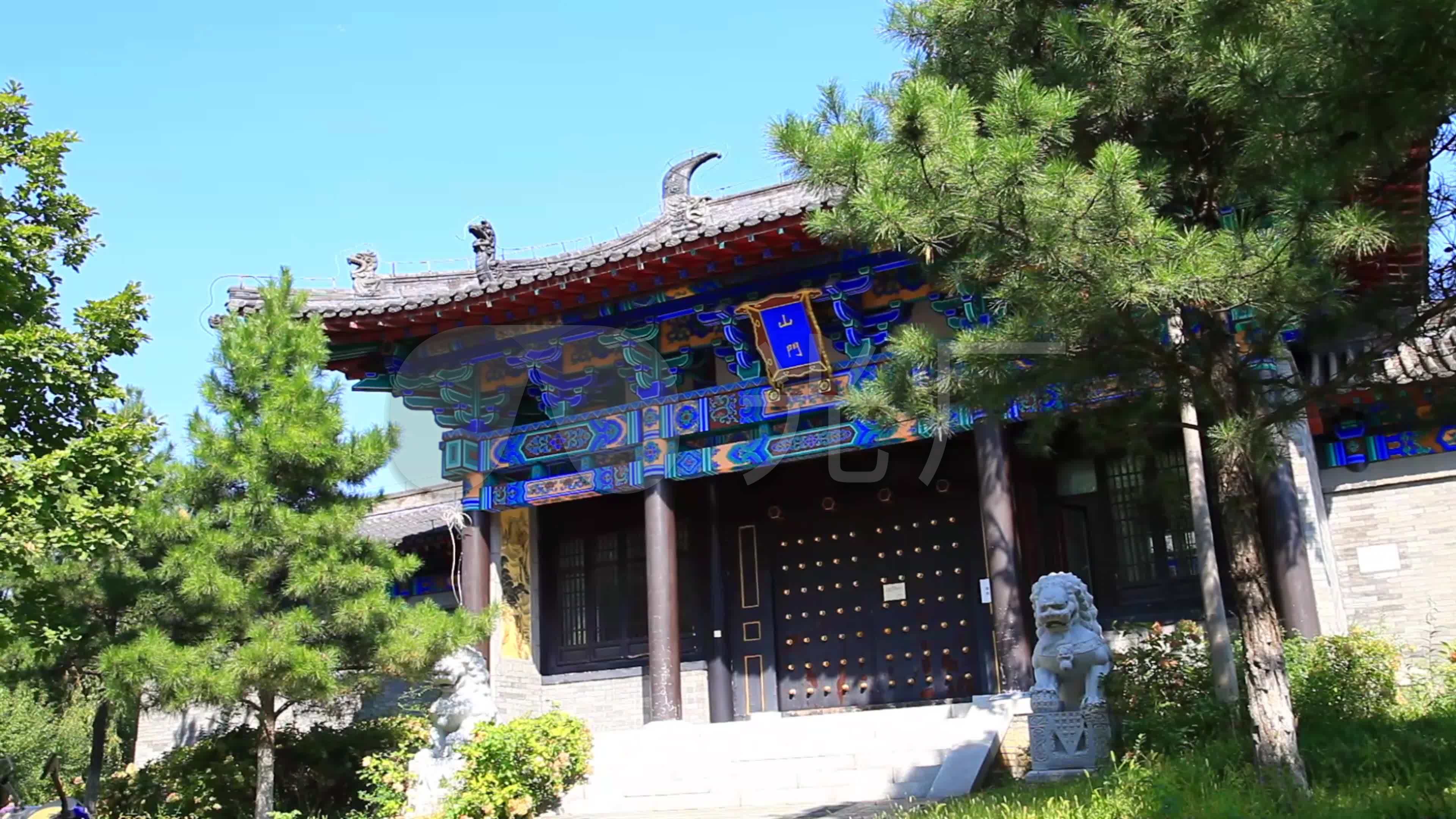 沈阳回龙寺山门,塔湾舍利塔公园山门_3840x2160_高清视频素材下载