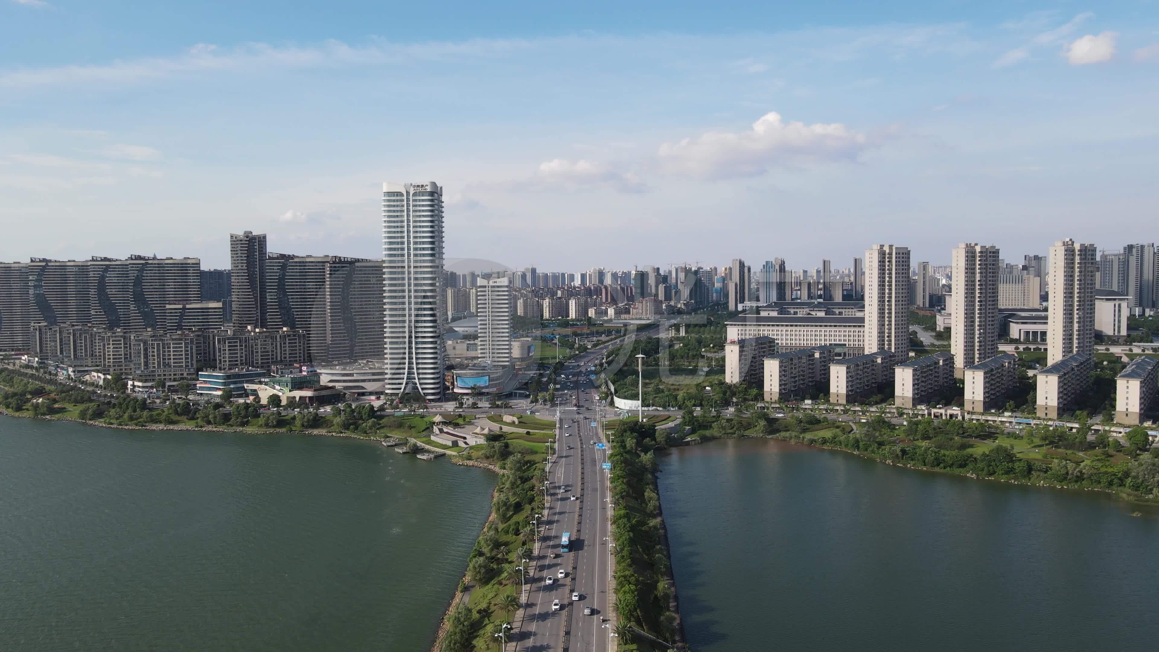 江西九江八里湖新区地标日景