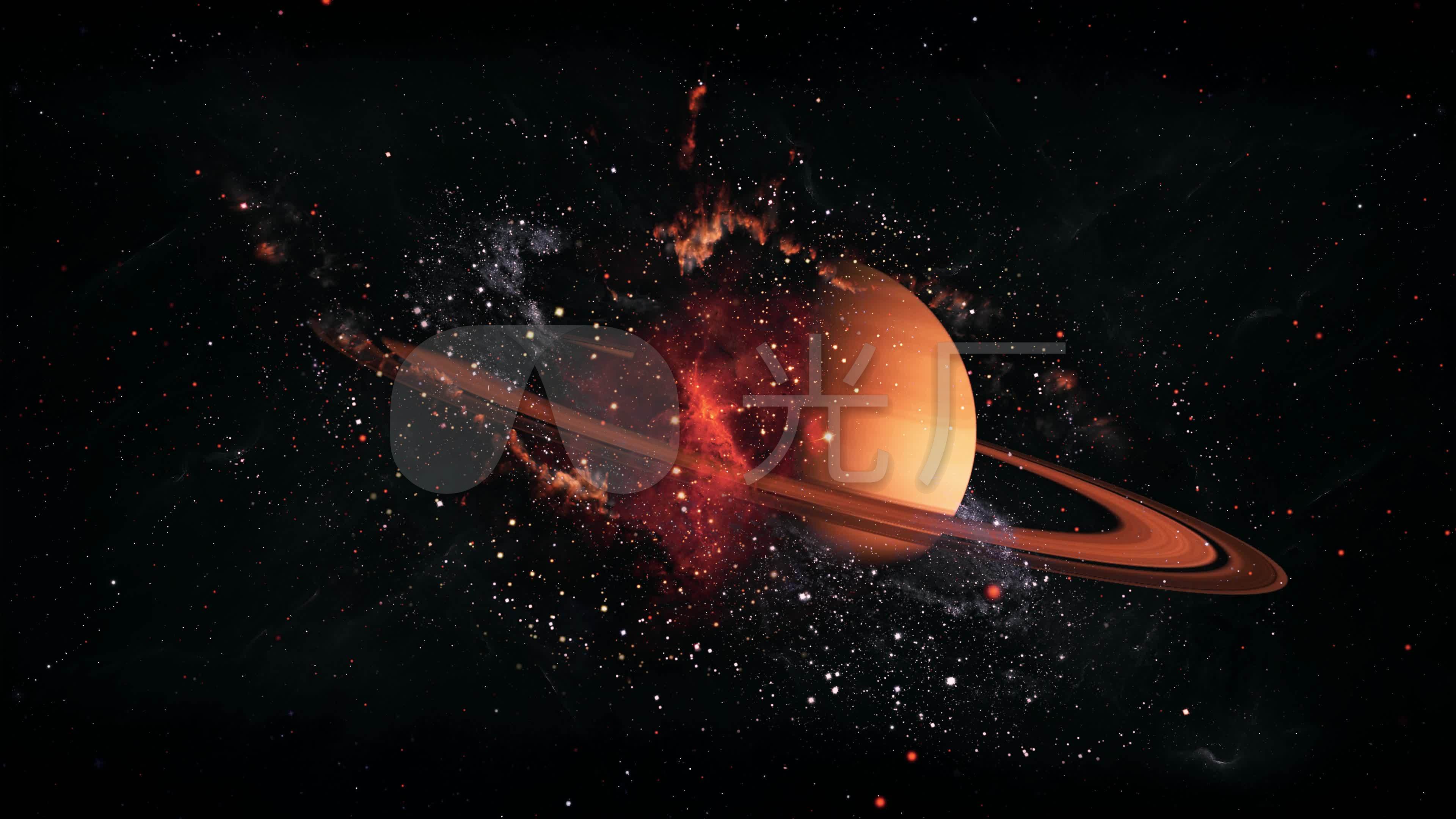 【4k星球】大气震撼土星星系星际幻想科技