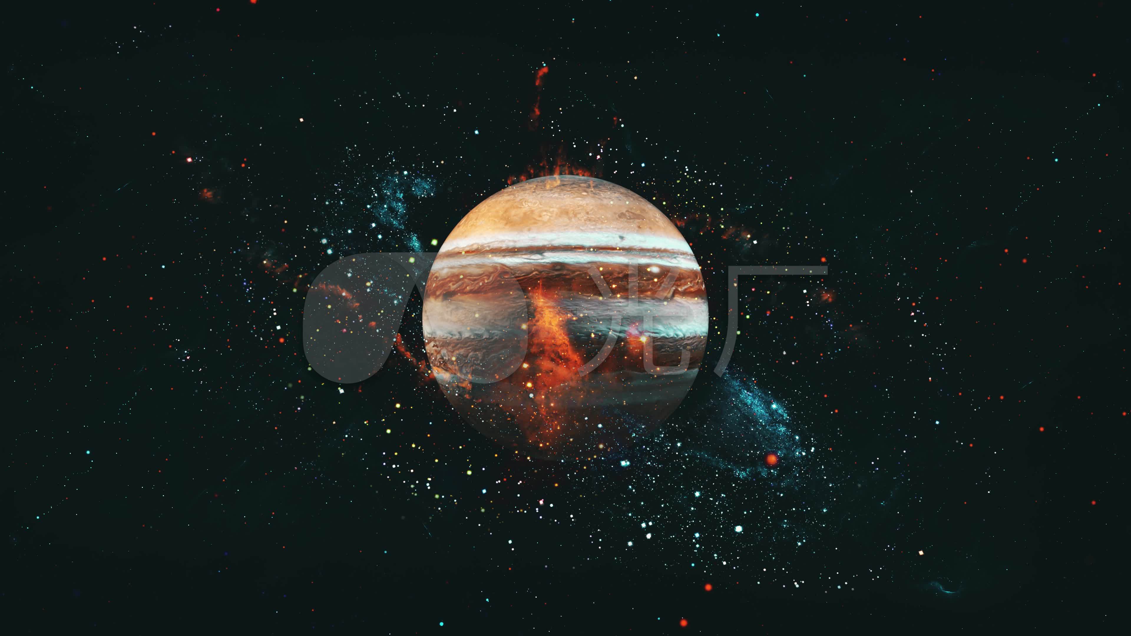 【4k木星】星球星系星际幻想科技震撼背景