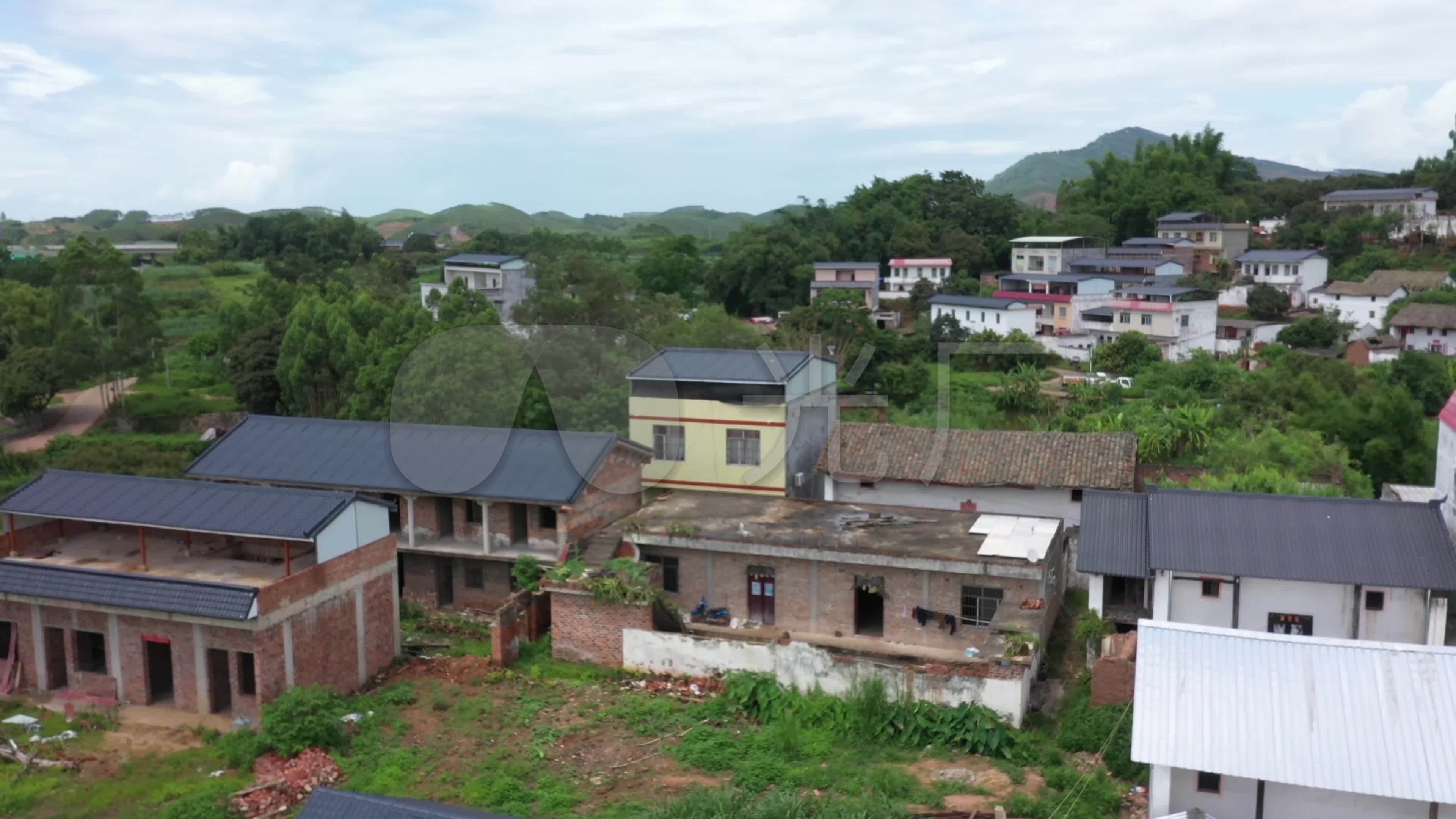 农村新风貌-广西南宁良庆区大塘镇团福坡_3840x2160_高清视频素材下载