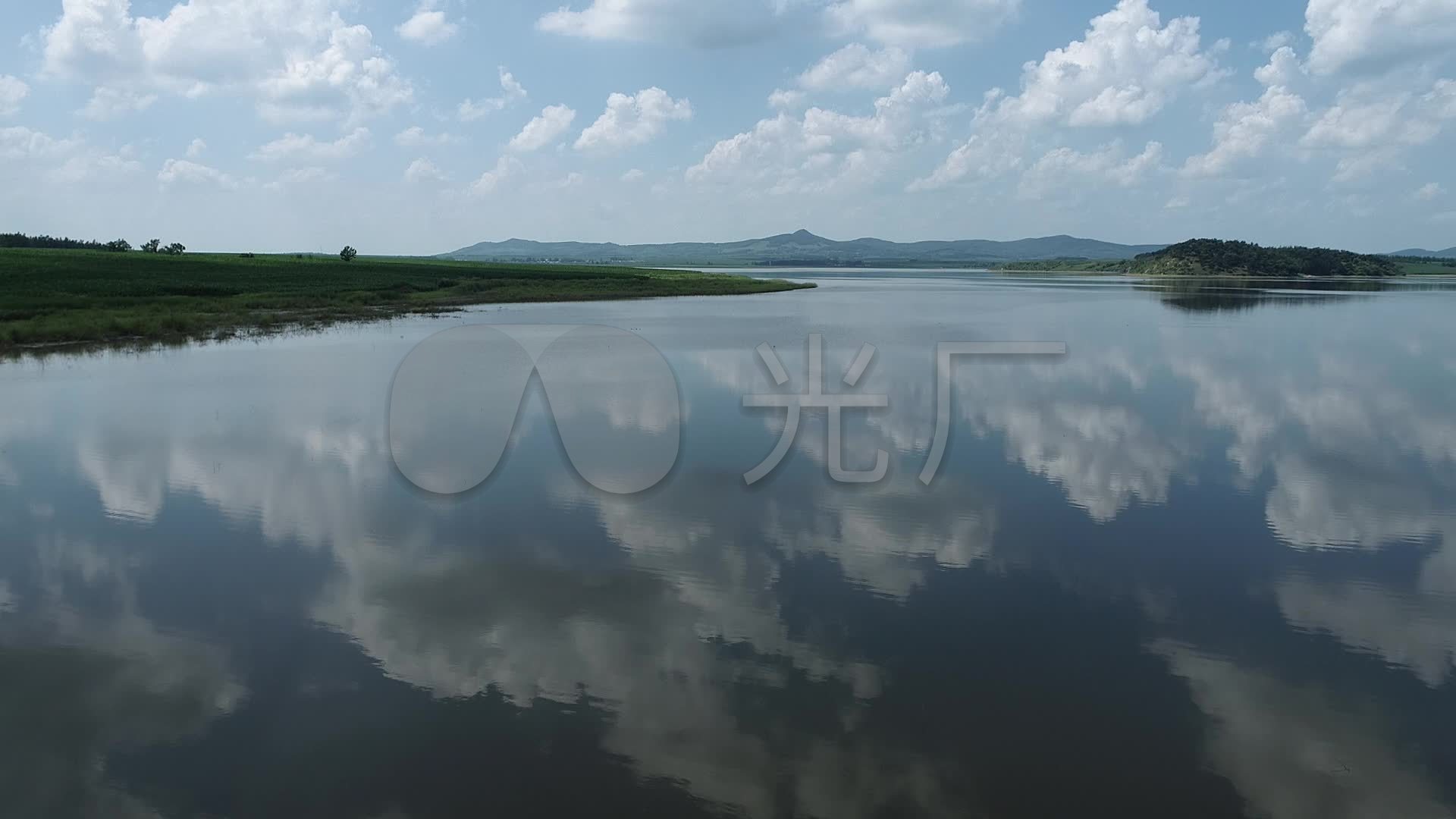 长春九台牛头山水库风景航拍