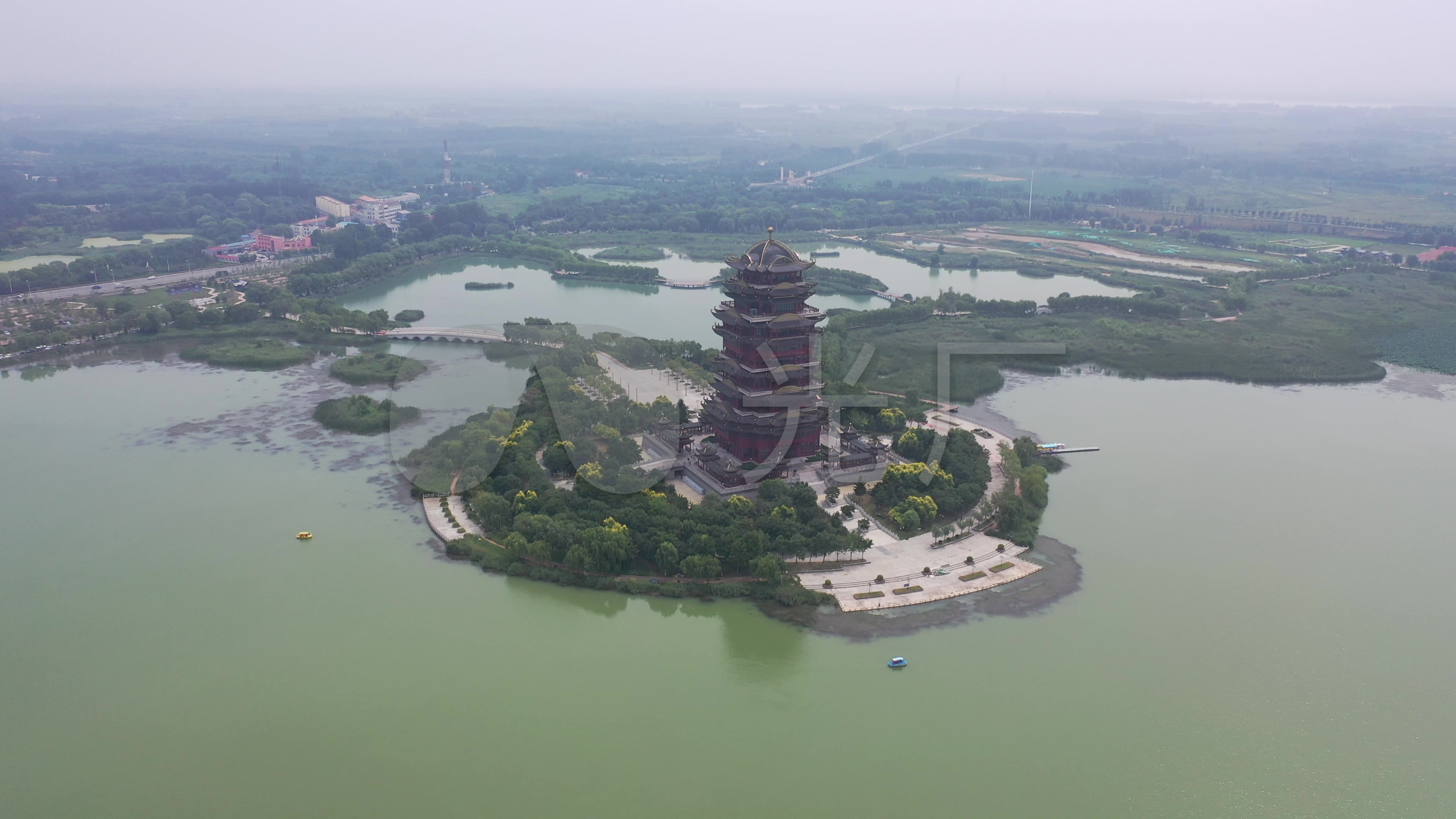 滨州蒲湖公园_3840x2160_高清视频素材下载(编号:)