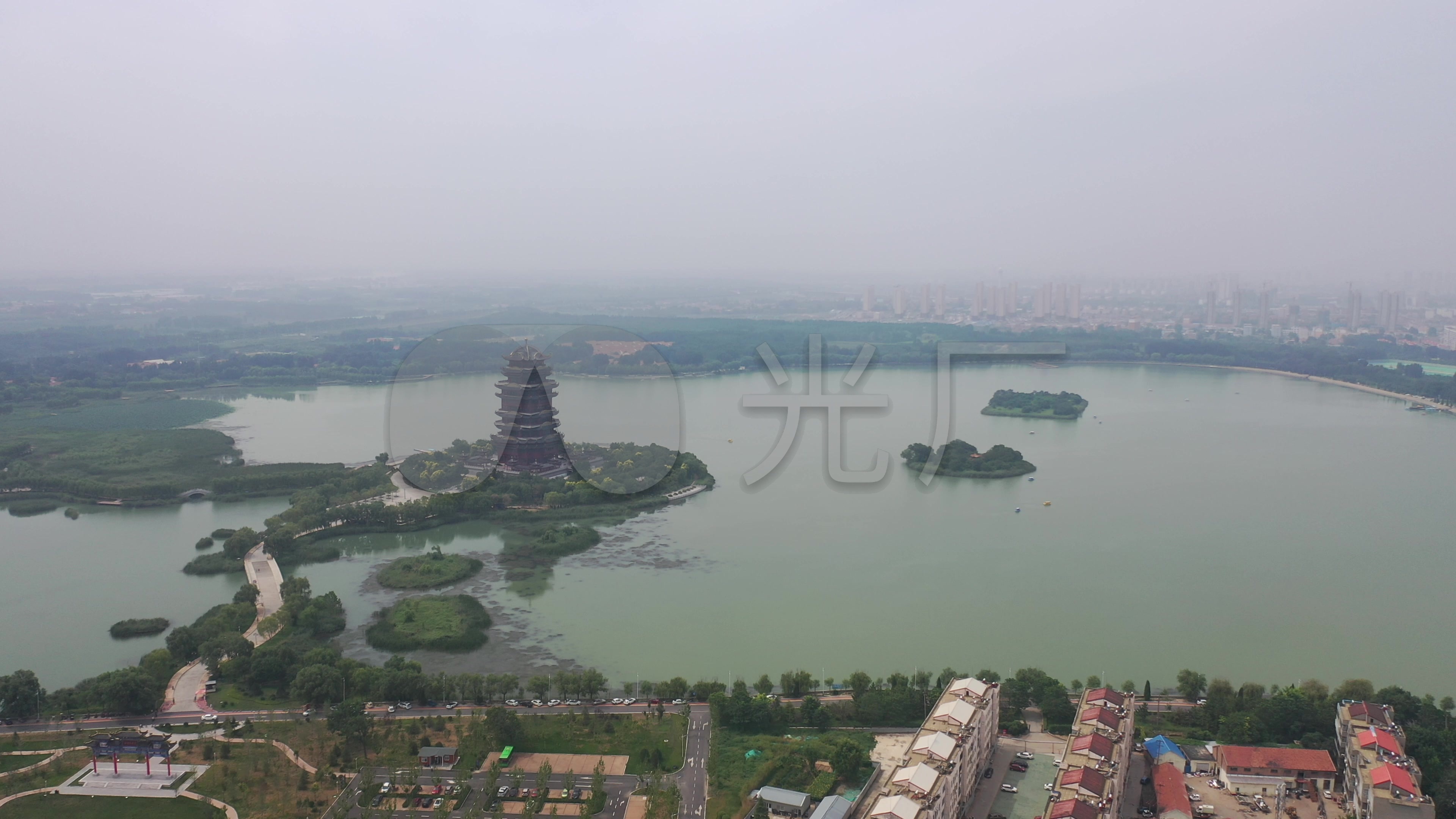 滨州蒲湖公园_3840x2160_高清视频素材下载(编号:)