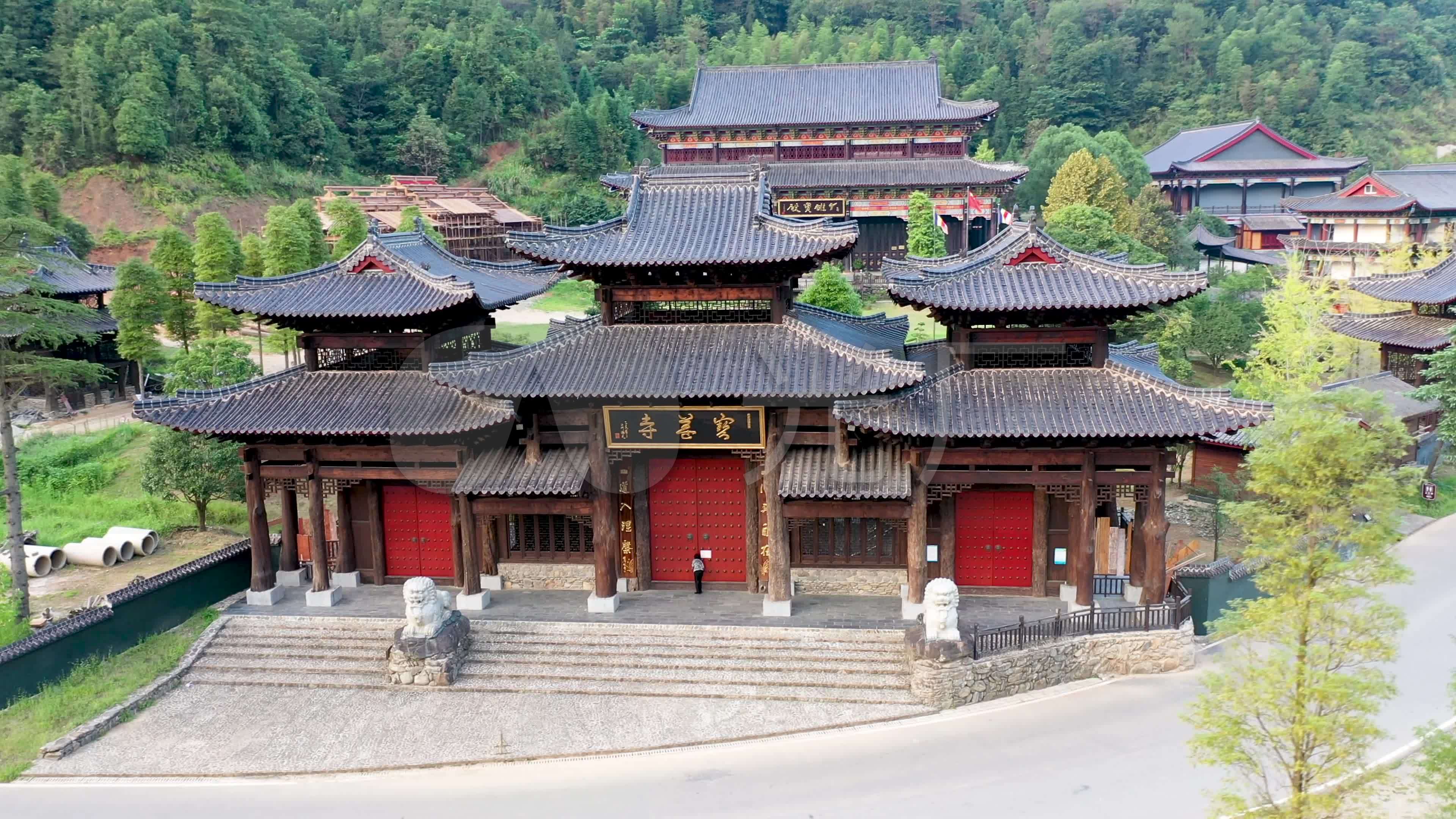 航拍浏阳宝盖寺